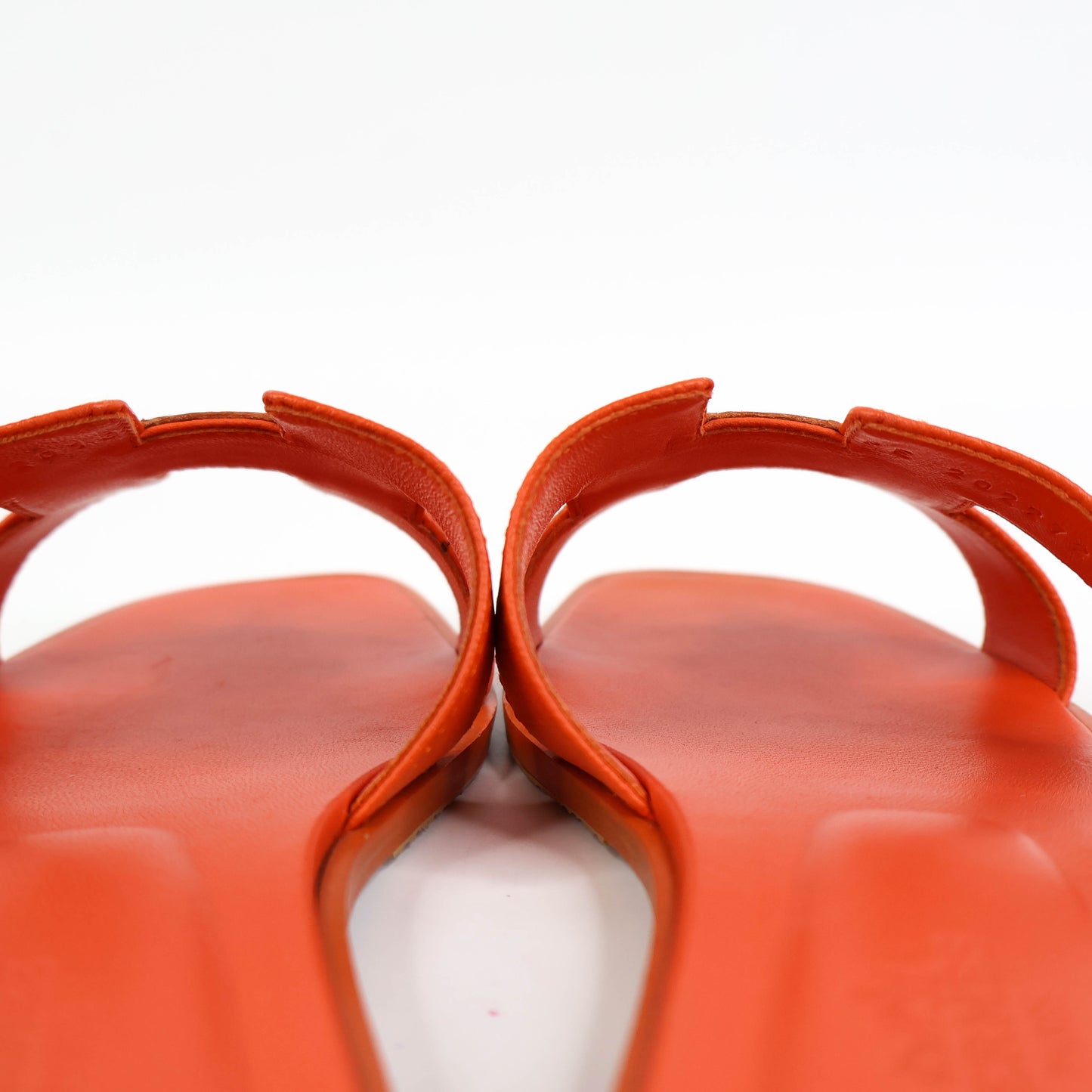 Hermes Oran Sandals Orange Poppy 37