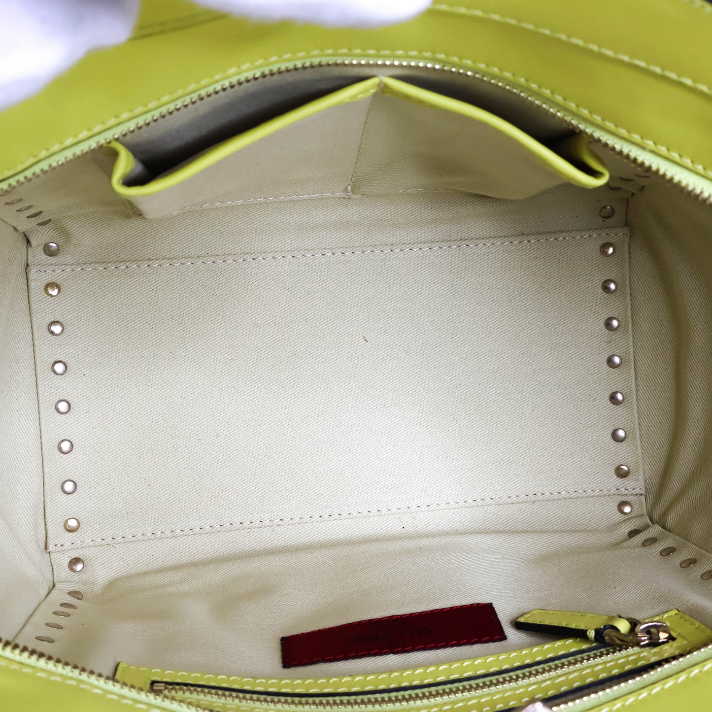 Valentino Rockstud Tote Yellow