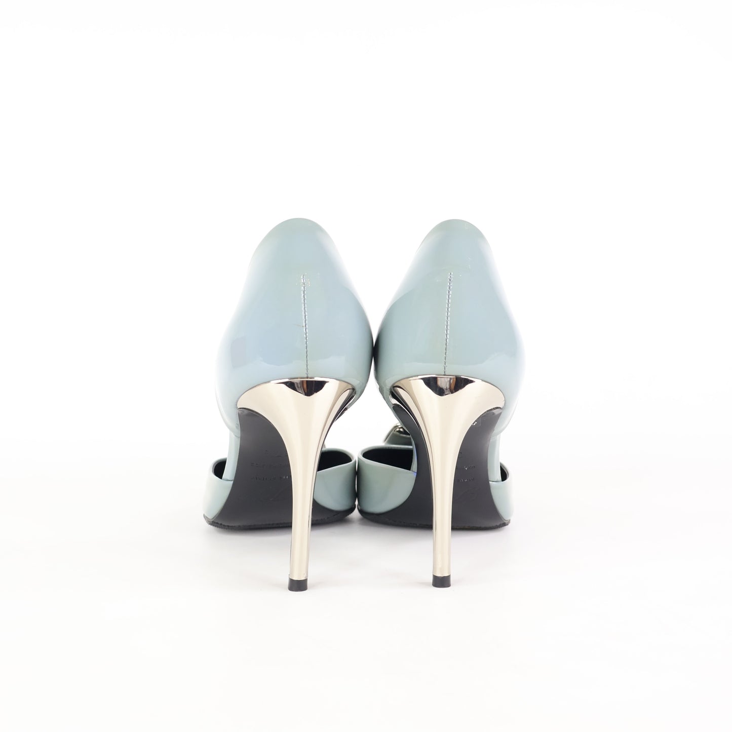 Roger Vivier Dorsay Sexy Choc Chips Heels Patent Grey