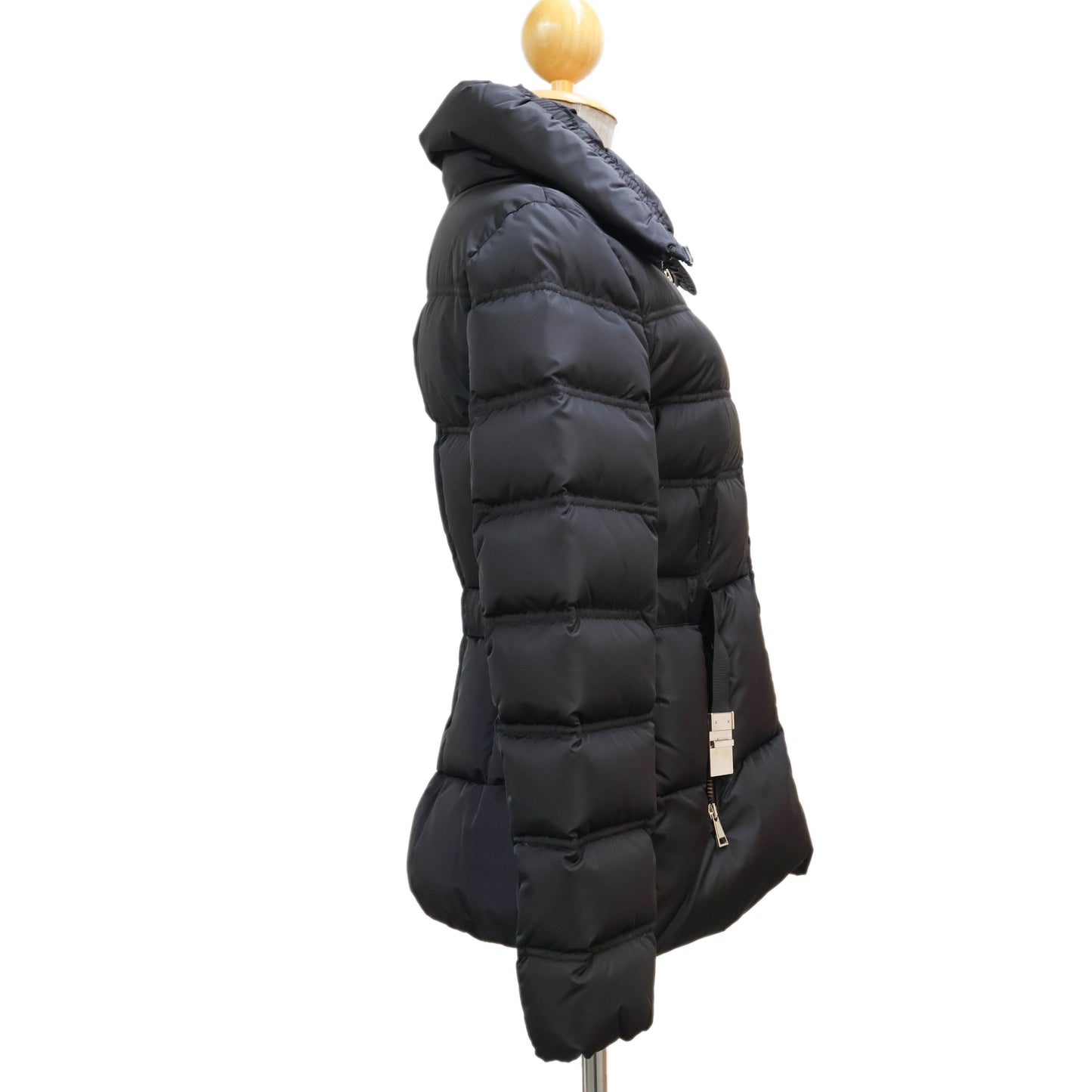 Moncler Jacket Black With Belt