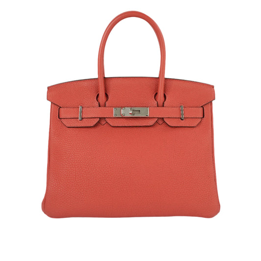 Hermes Birkin 30 Rouge Peony Togo PHW