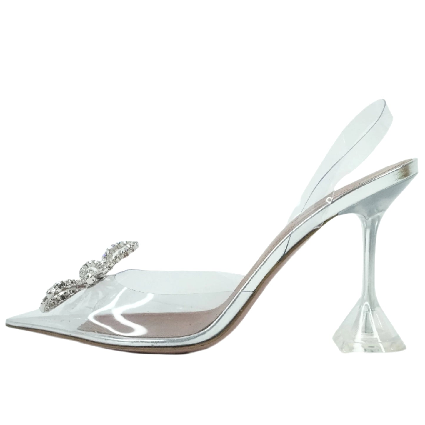 Amina Heels PVC Crystal Sling Back