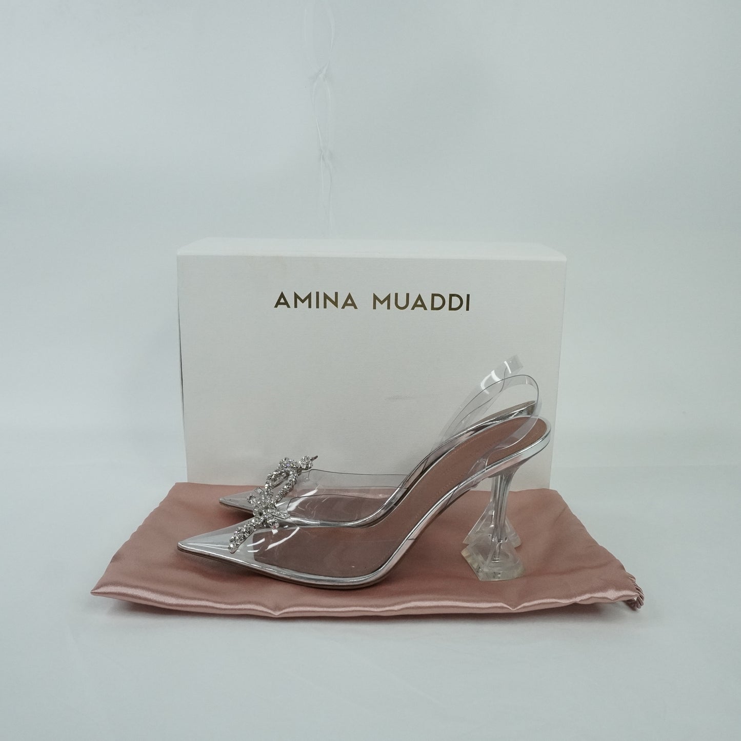 Amina Heels PVC Crystal Sling Back