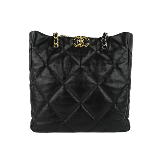 Chanel 19 Shopping Tote Black