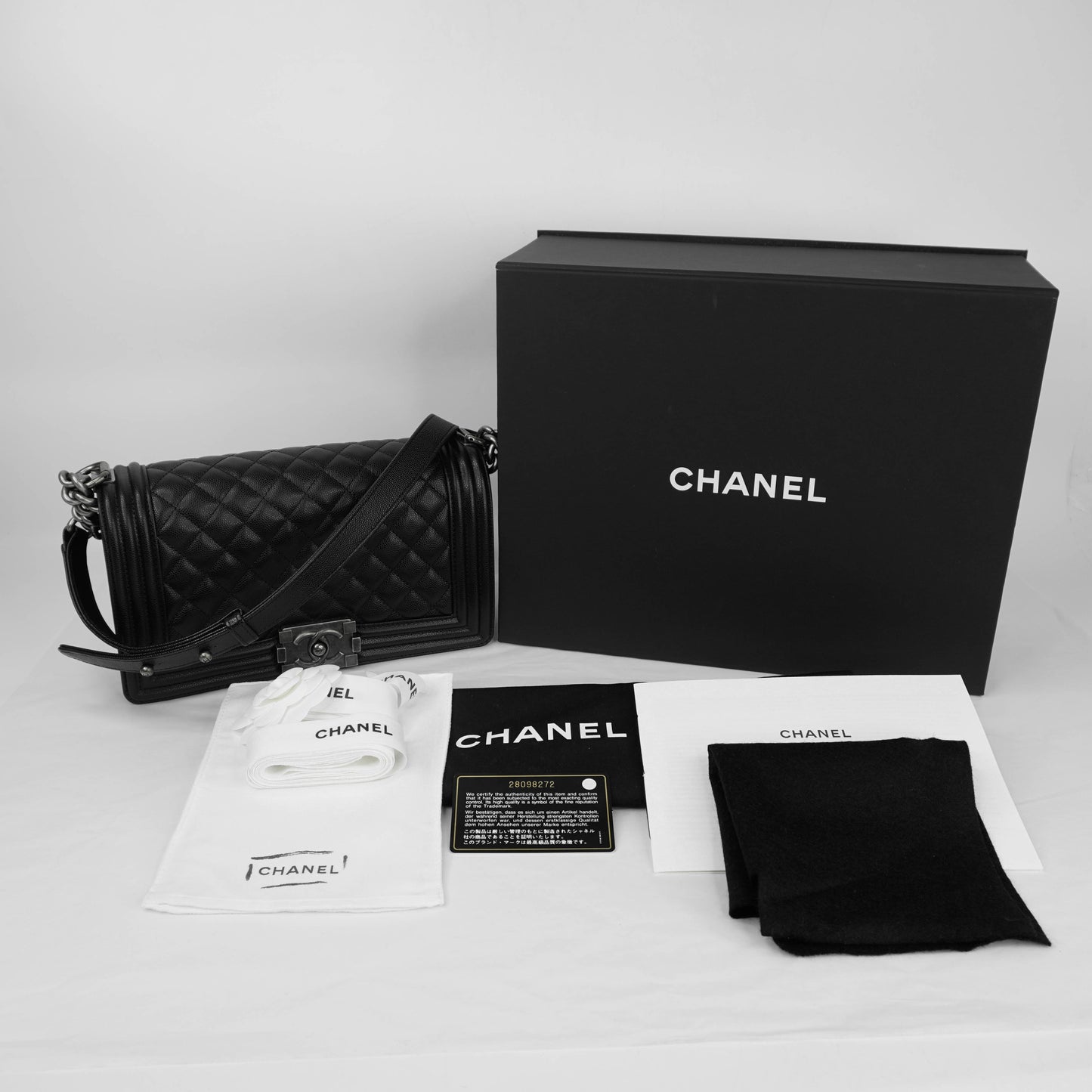 Chanel Boy 10" Black BHW Caviar