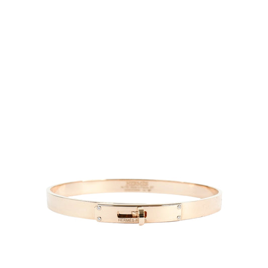 Hermes Kelly Bracelet Rose Gold 4 Diamonds