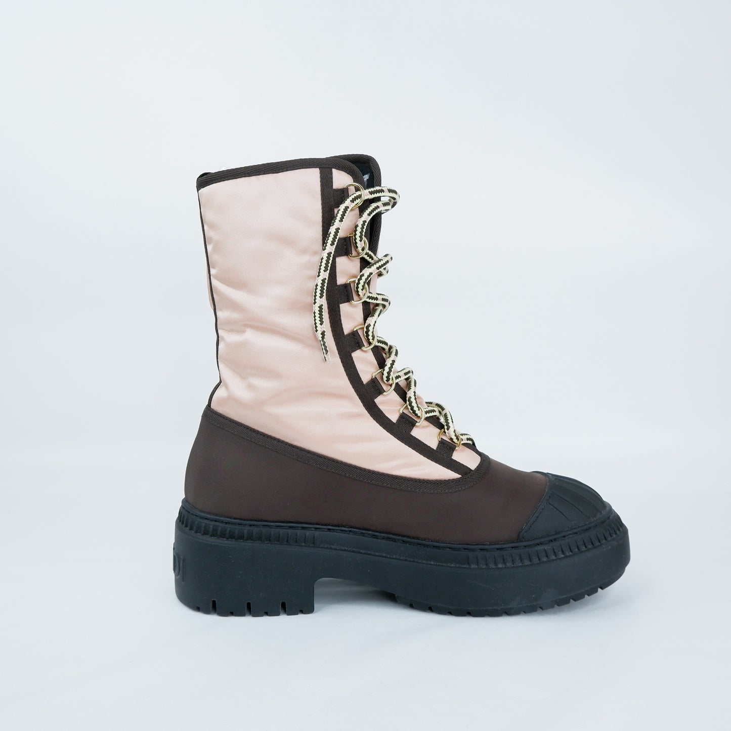 Fendi Boots Baby Pink Brown 38