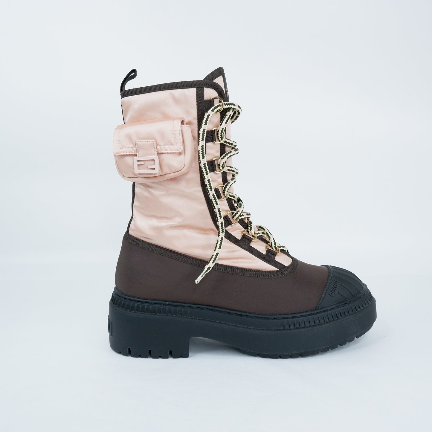 Fendi Boots Baby Pink Brown 38