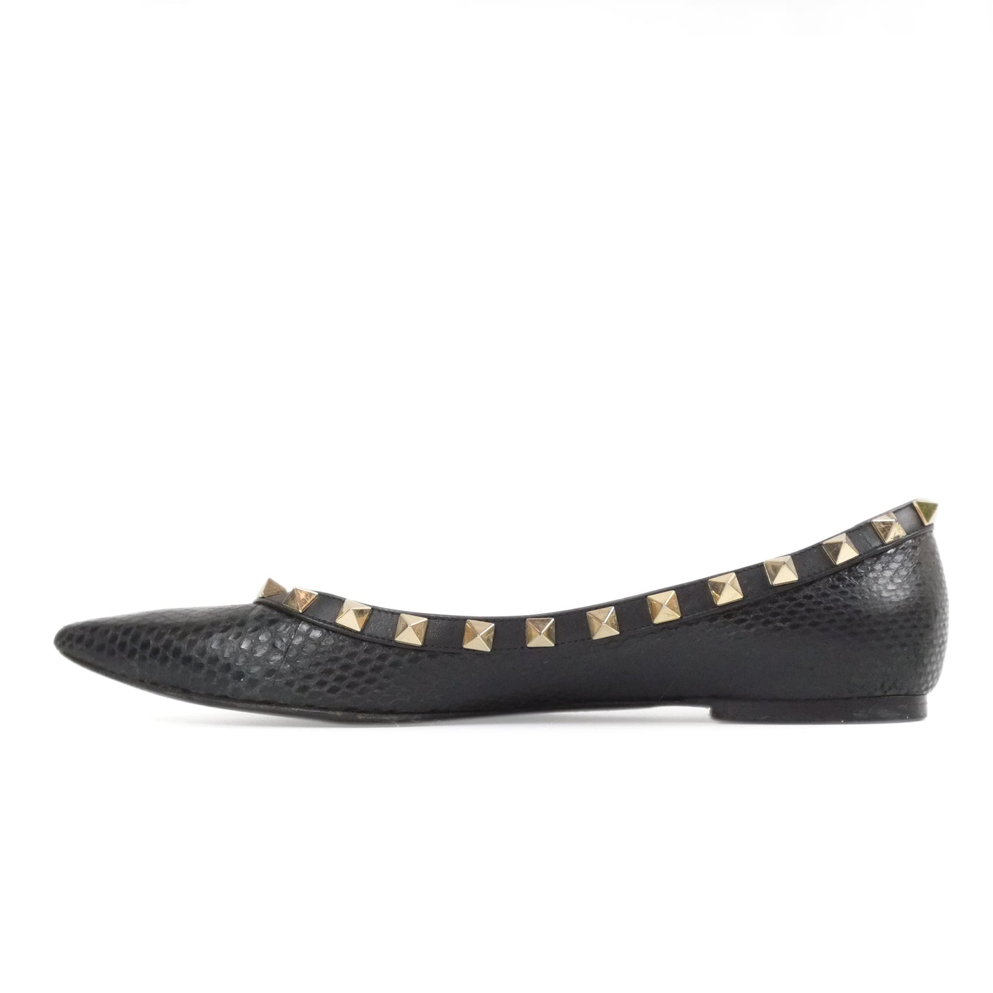 Valentino Flats Python Black