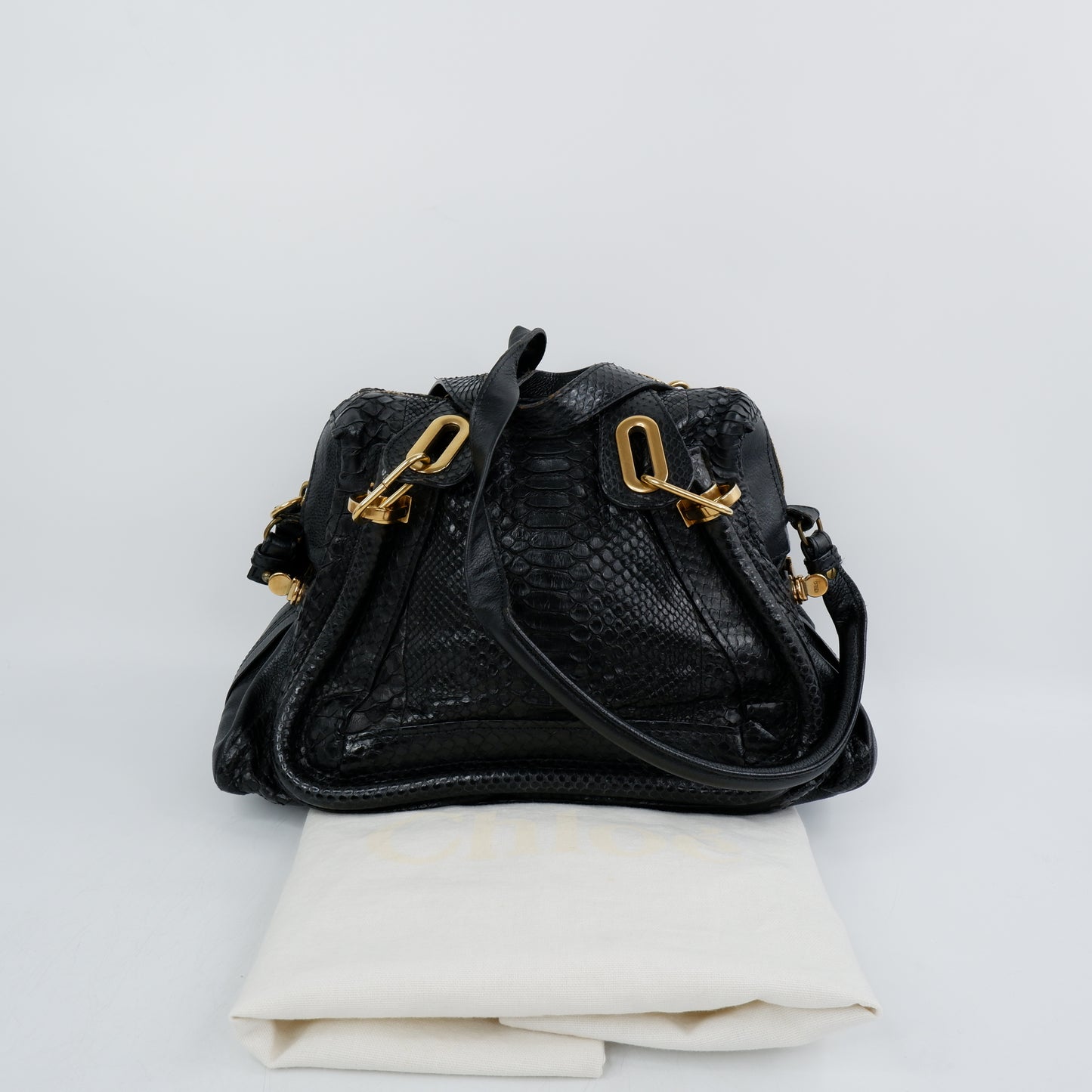 Chloe Paraty Python Medium Black