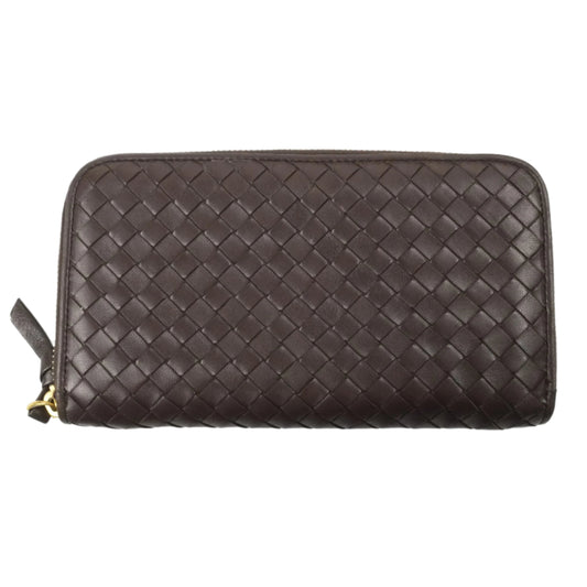 Bottega Veneta Long Wallet Dark Brown