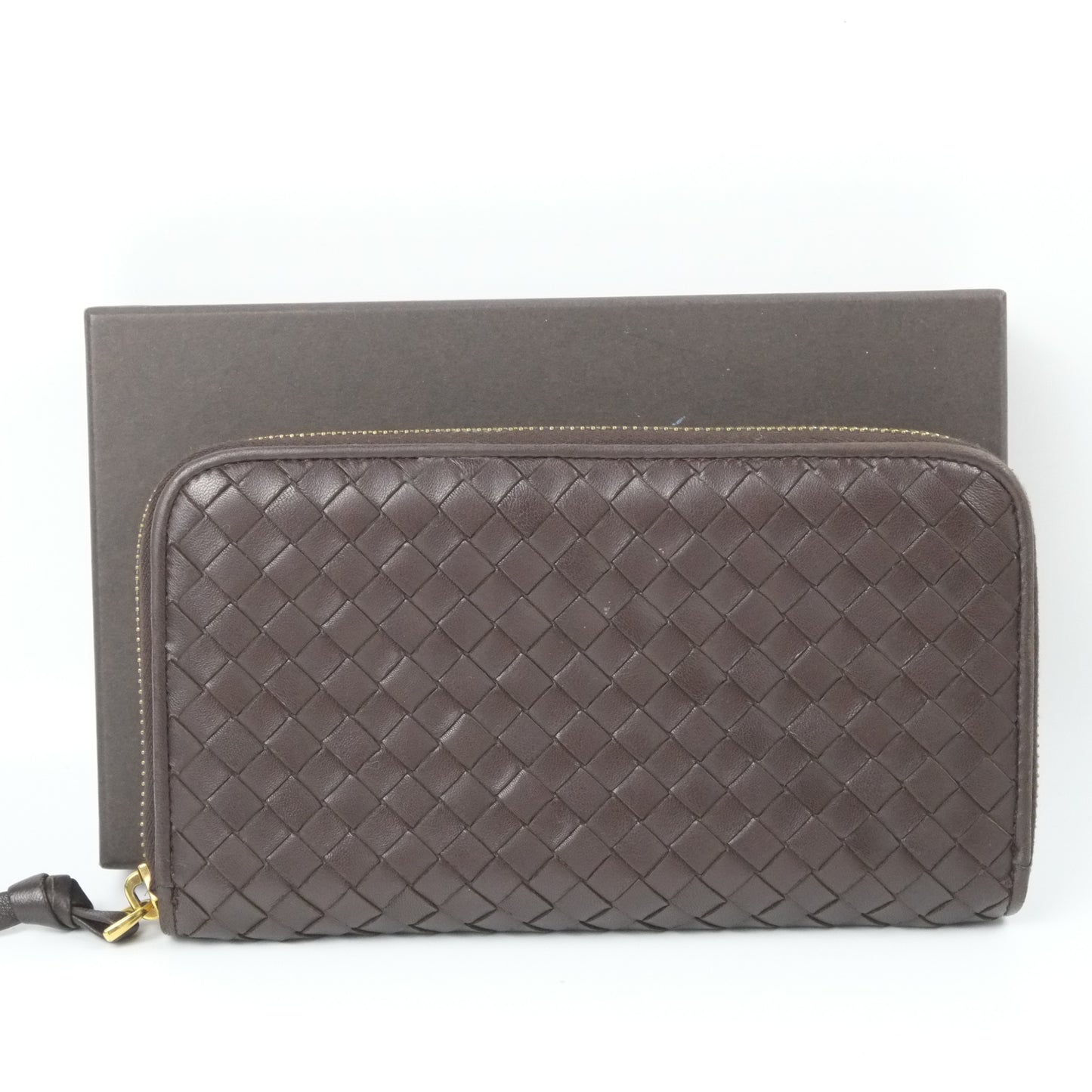 Bottega Veneta Long Wallet Dark Brown