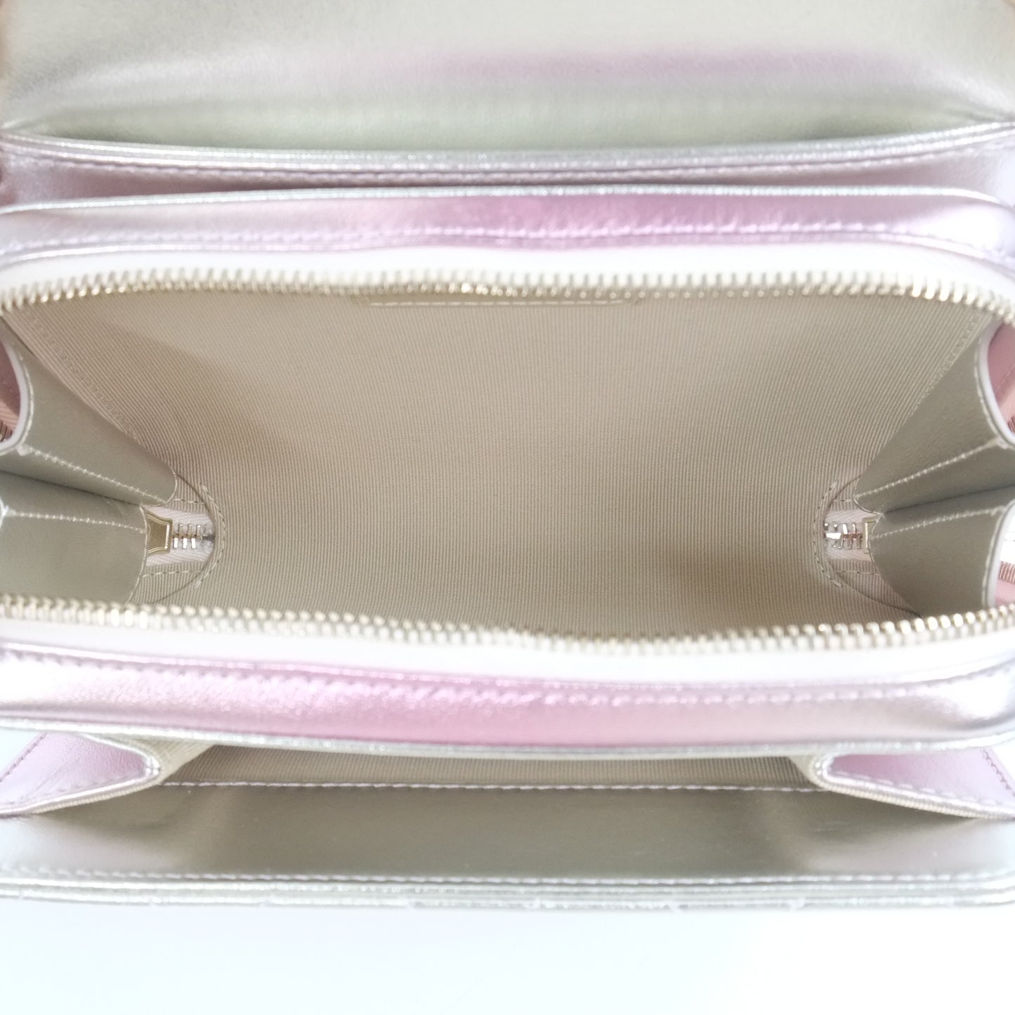 Chanel Flap bag 7" Metallic Pink Ombre Lambskin