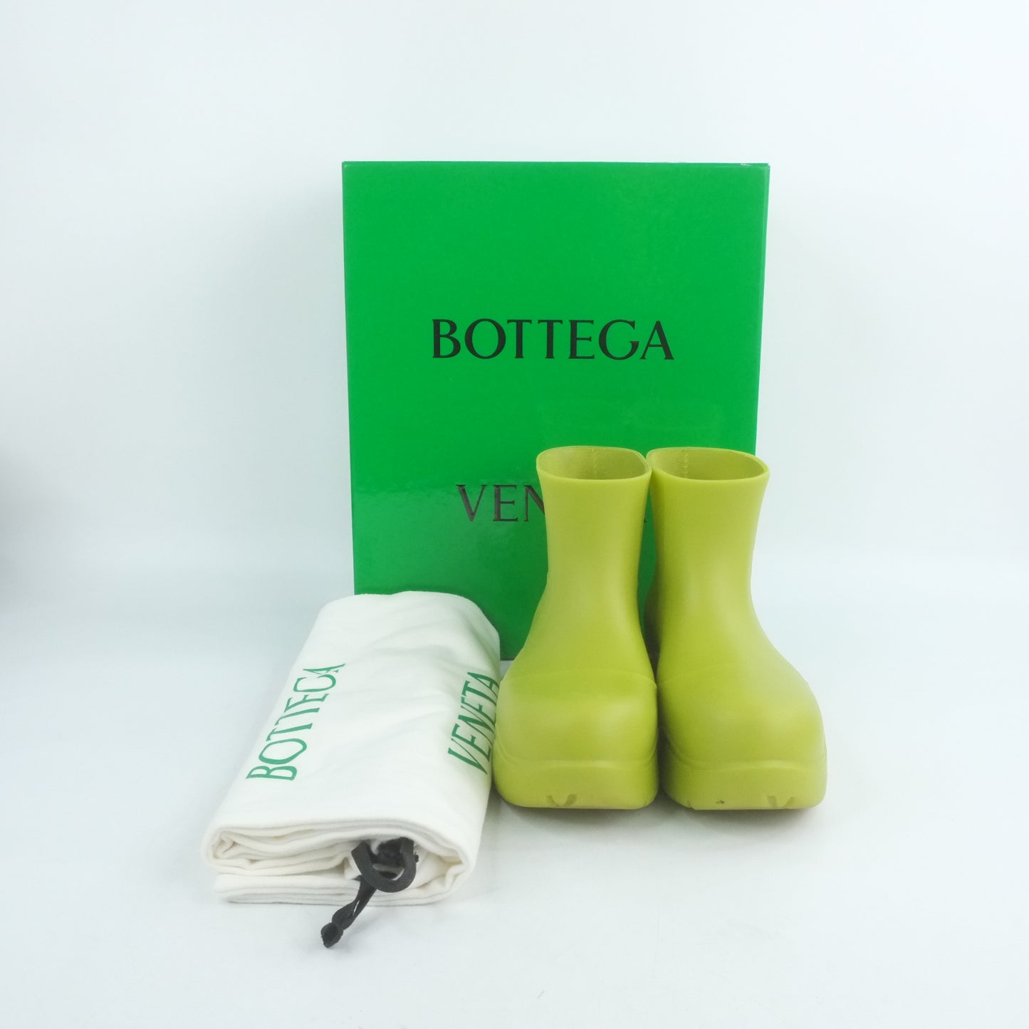 Bottega Veneta Puddle Rubber Ankle Boots Green 37