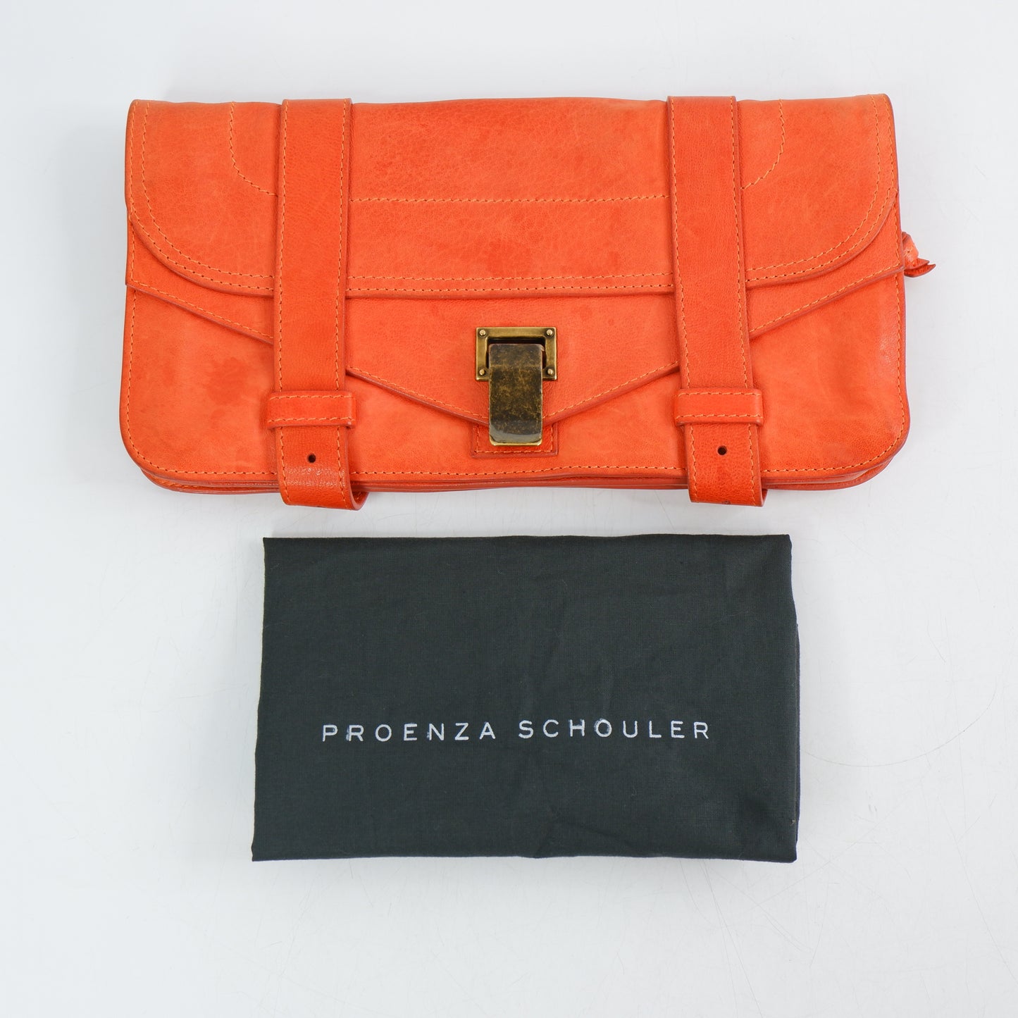 Proenza Schouler PS1 Clutch Orange