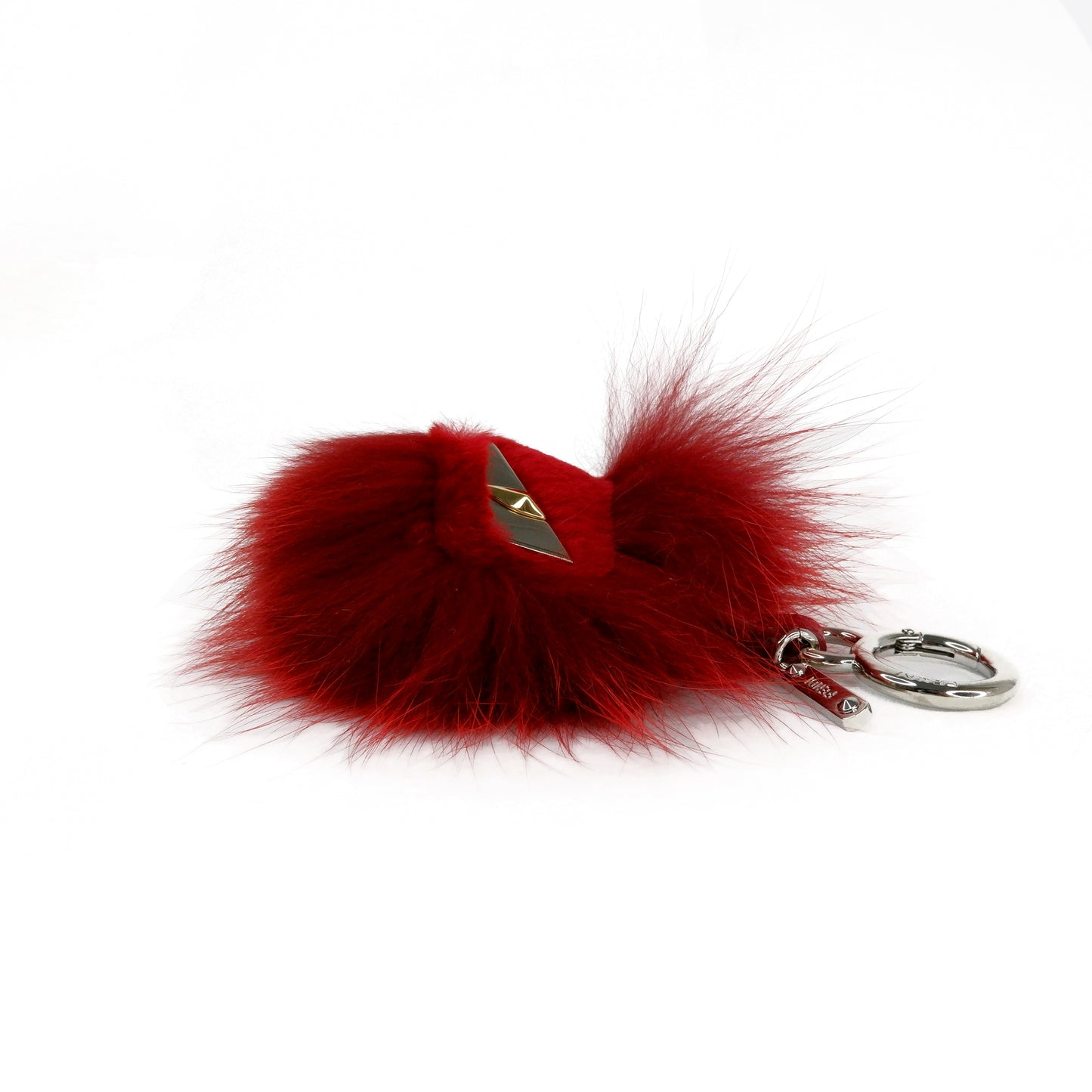 Fendi Monster Fur Red Charm Keyring