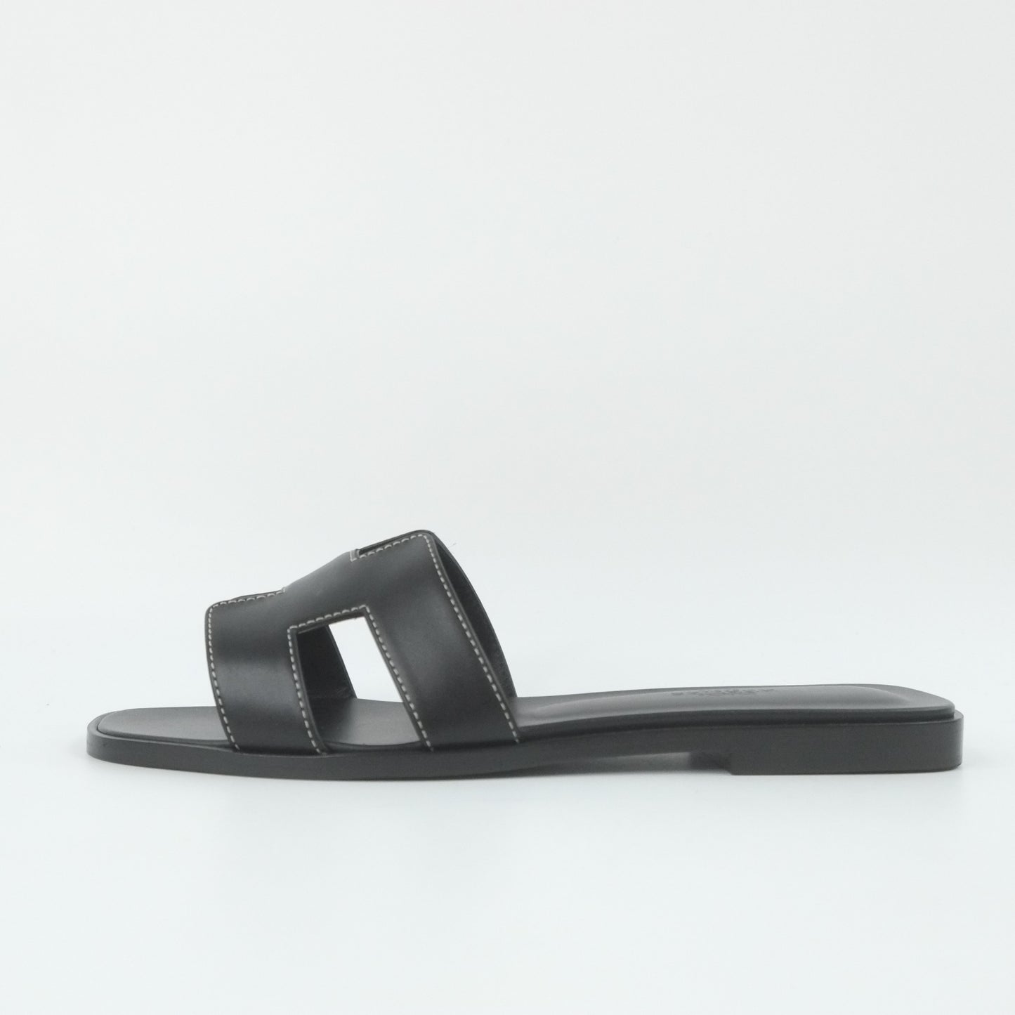 Hermes Oran Sandals Black 37