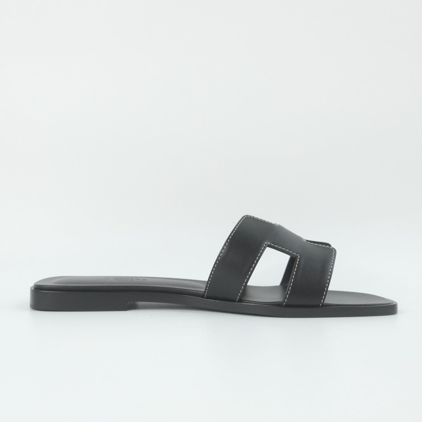 Hermes Oran Sandals Black 37