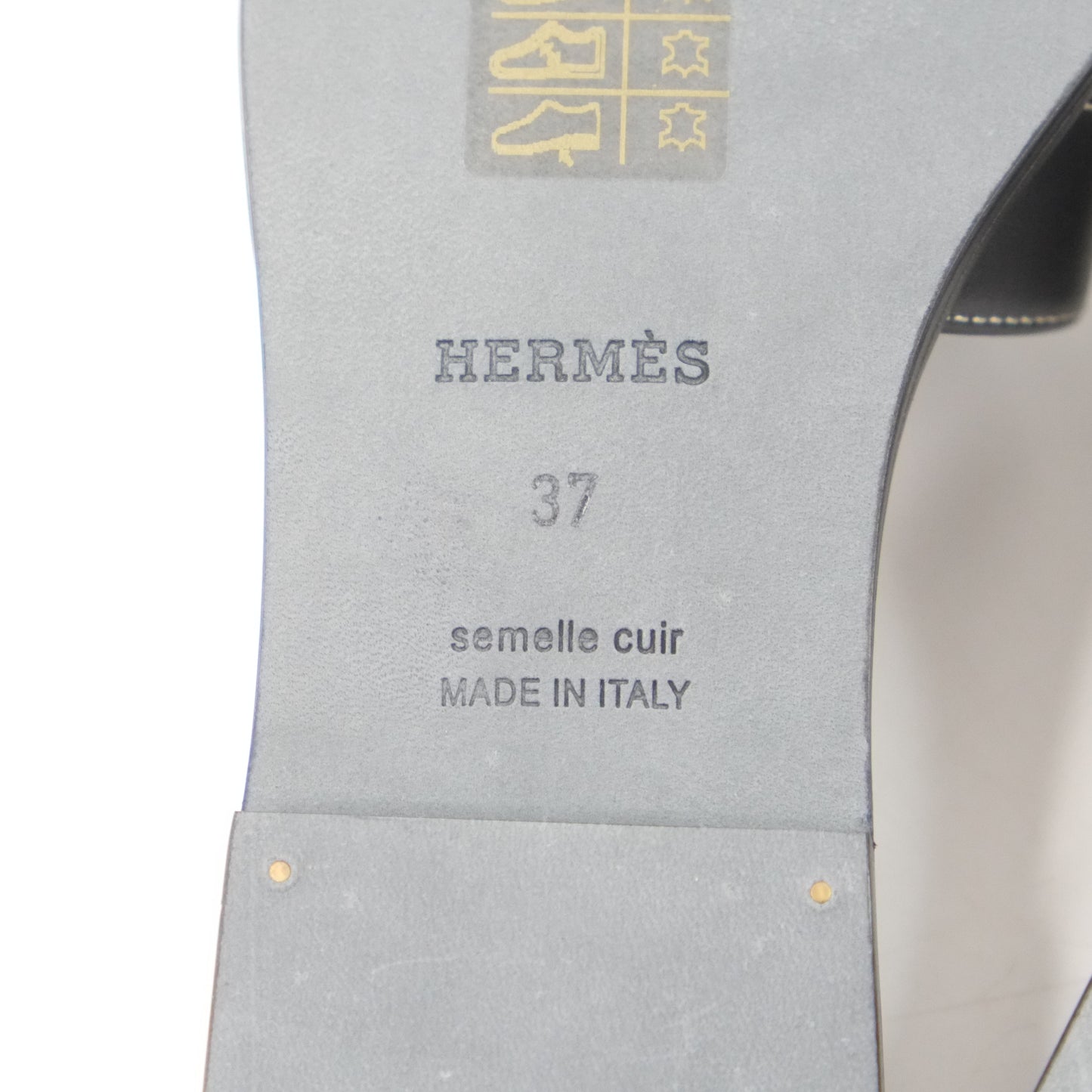 Hermes Oran Sandals Black 37