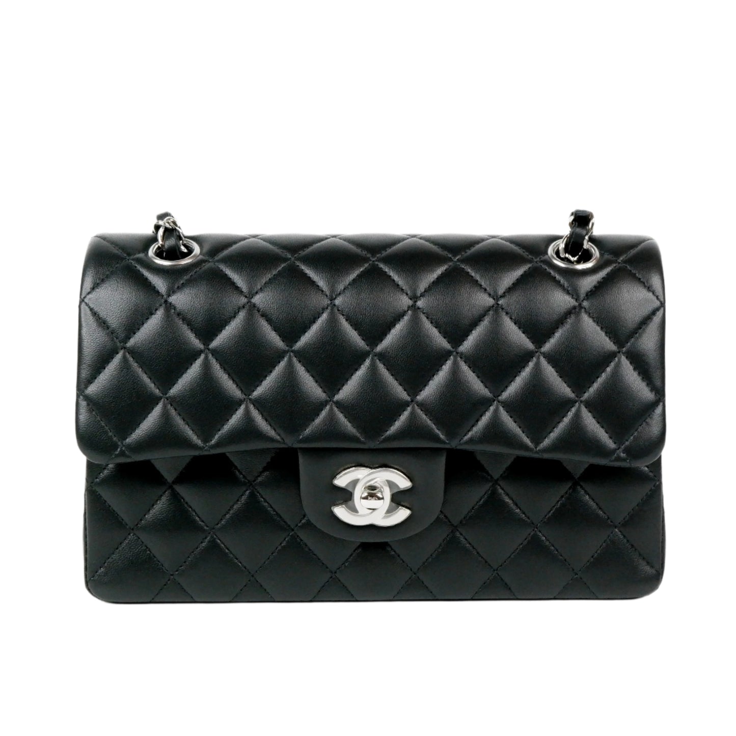 Chanel Classic 9" Black SHW Lambskin