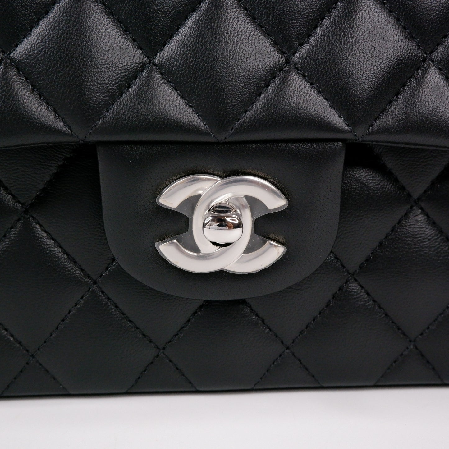 Chanel Classic 9" Black SHW Lambskin