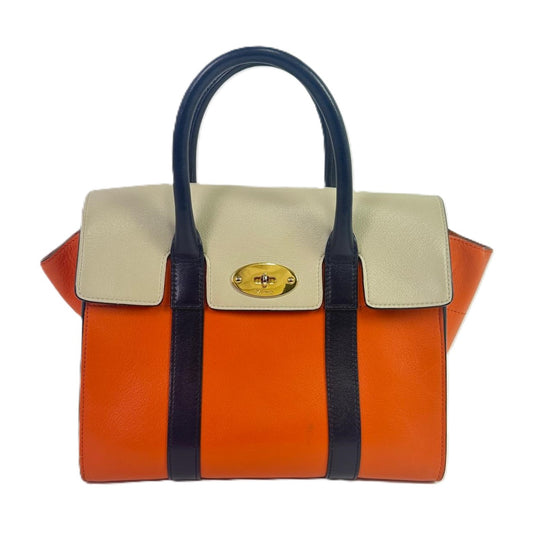 Mulberry Bayswater Small Midnight/Orange/Chalk