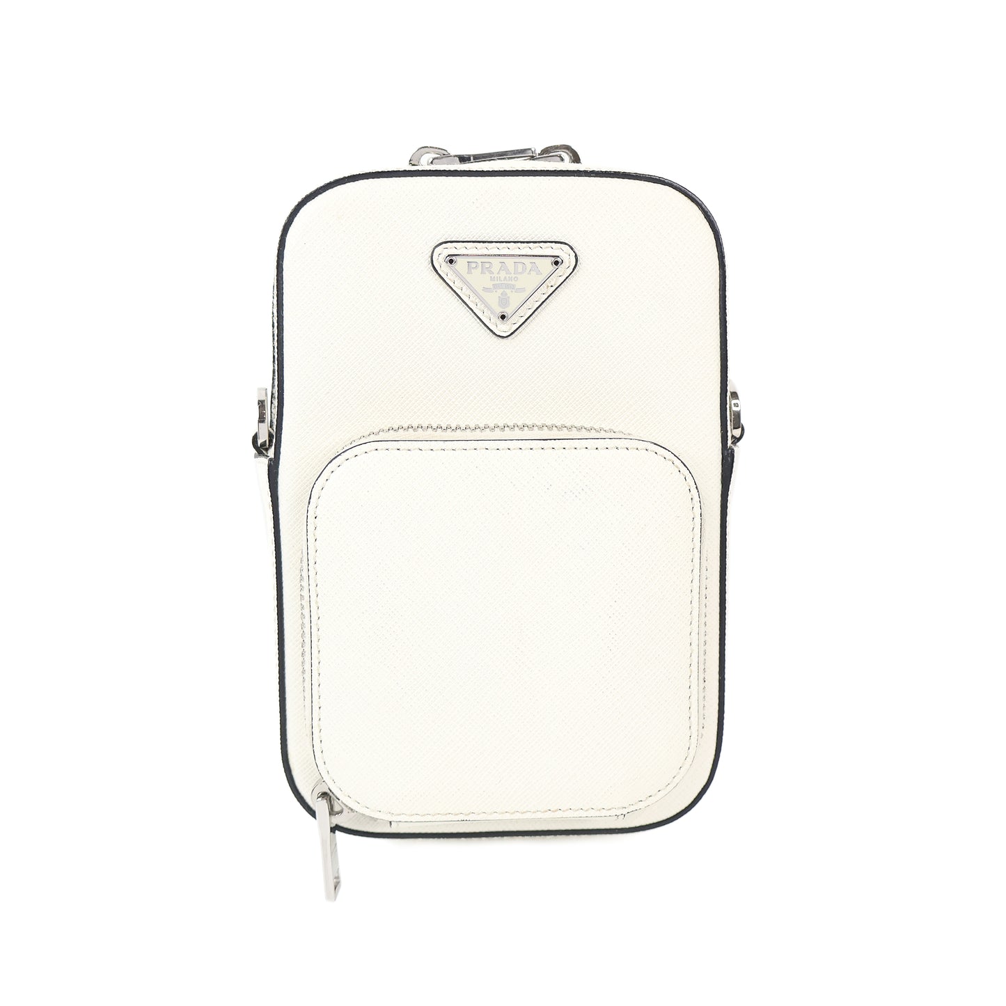 Prada Saffiano Crossbody Chain White