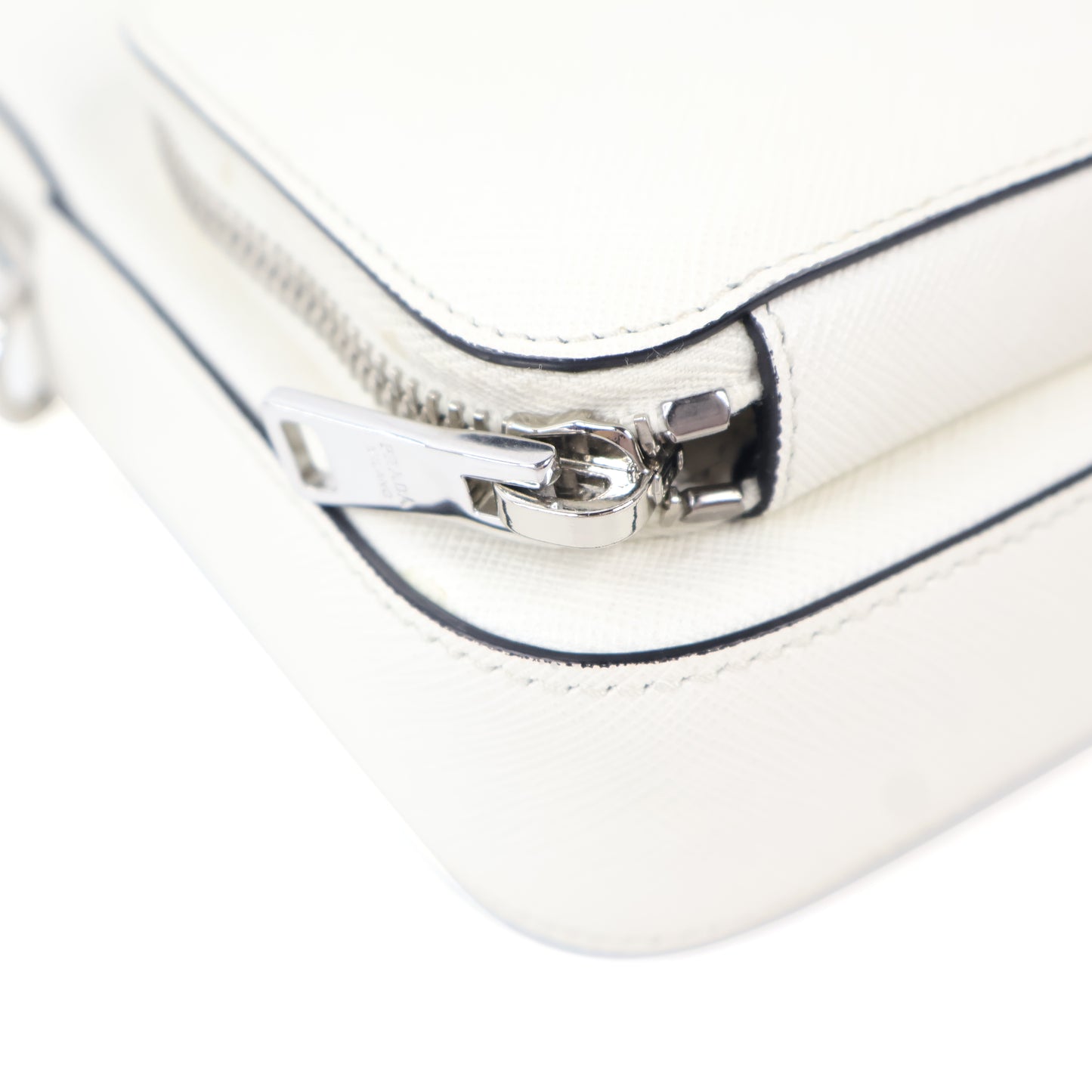 Prada Saffiano Crossbody Chain White