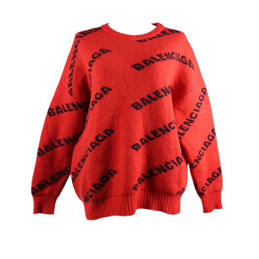 Balenciaga Sweater Knit Red