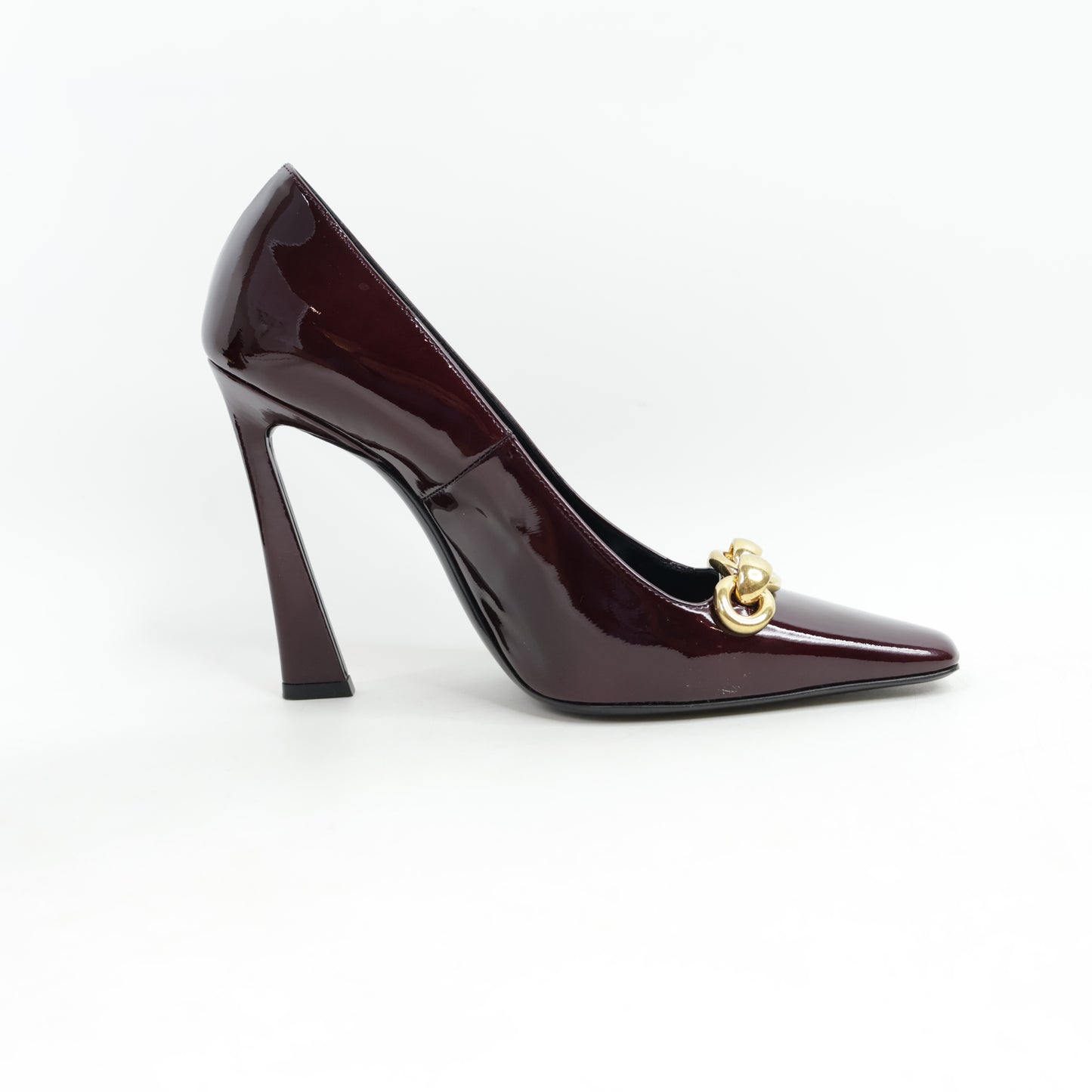 Saint Laurent Pumps Burgundy Patent 36