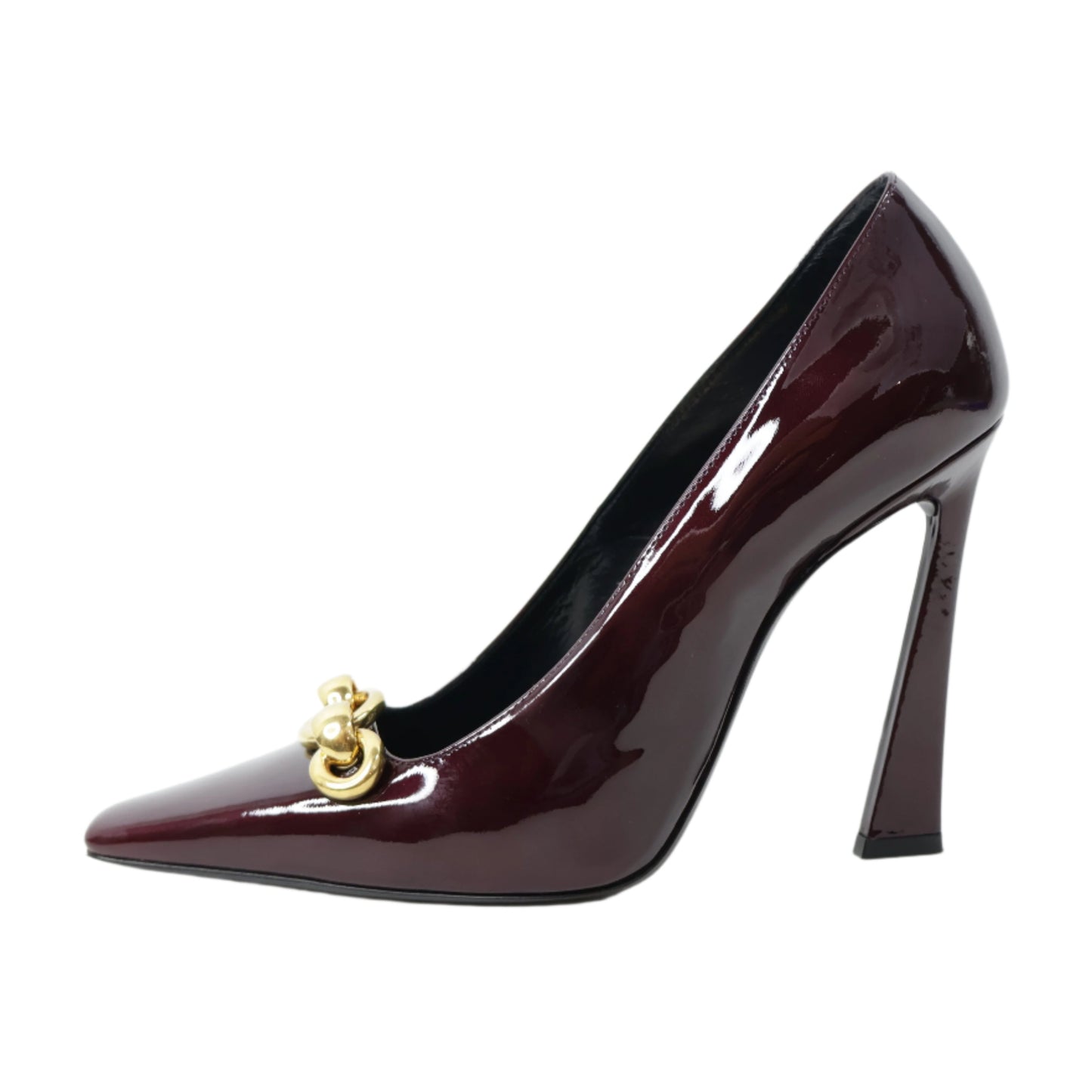 Saint Laurent Pumps Burgundy Patent 36