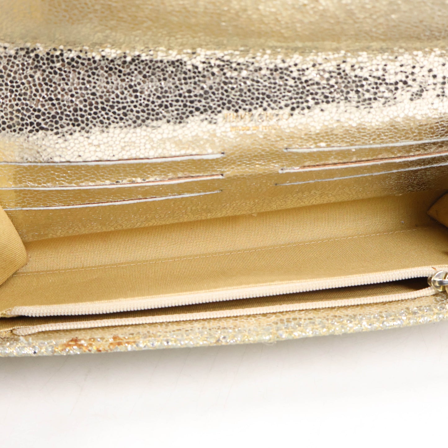 Jimmy Choo Clutch Glitter Gold