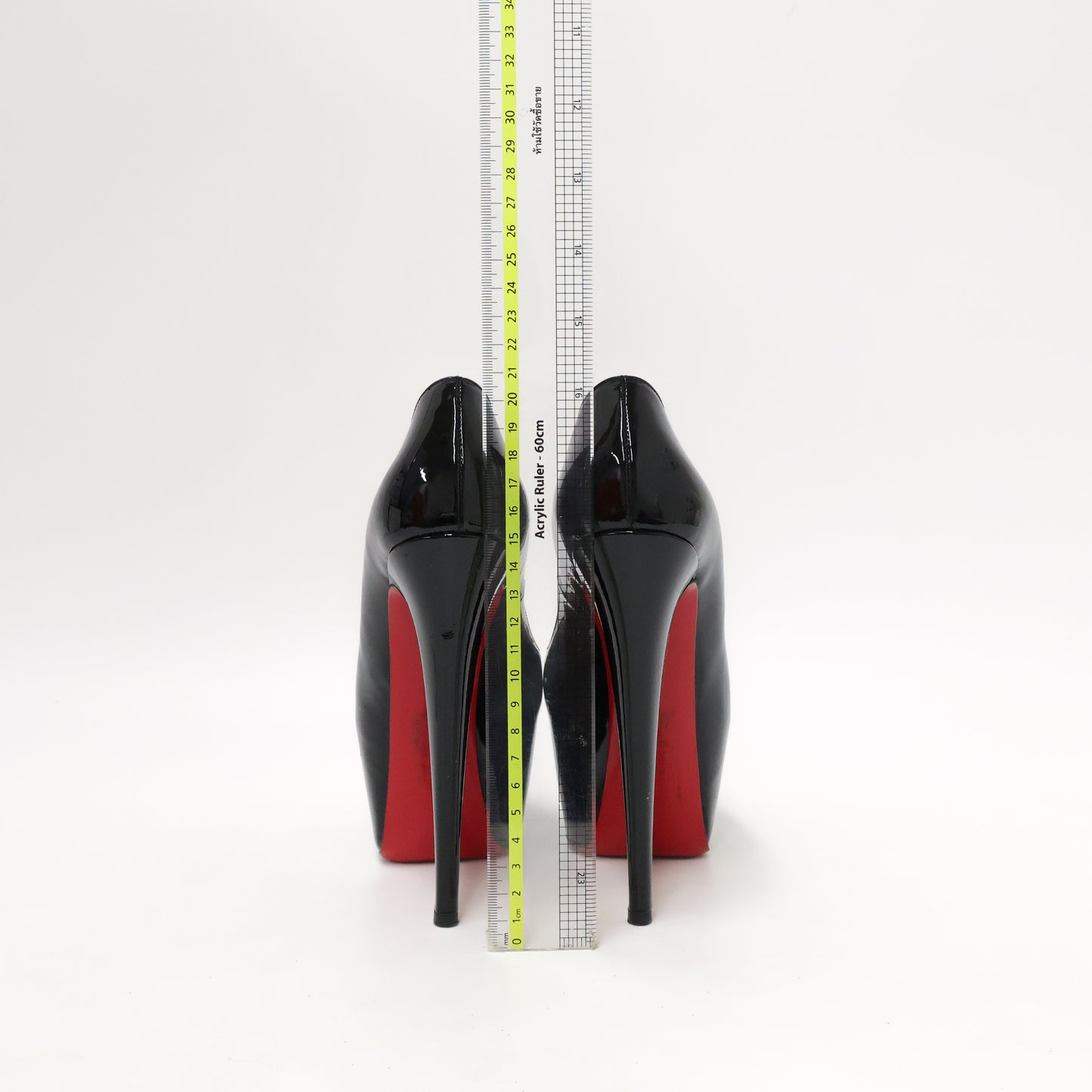 Christian Louboutin Patent Peep toe Heels Black 37