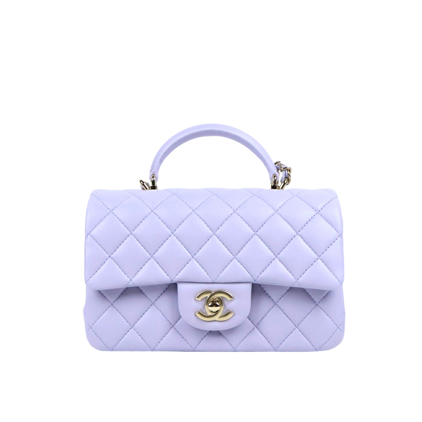 Chanel Classic 8" Top Handle Lilac