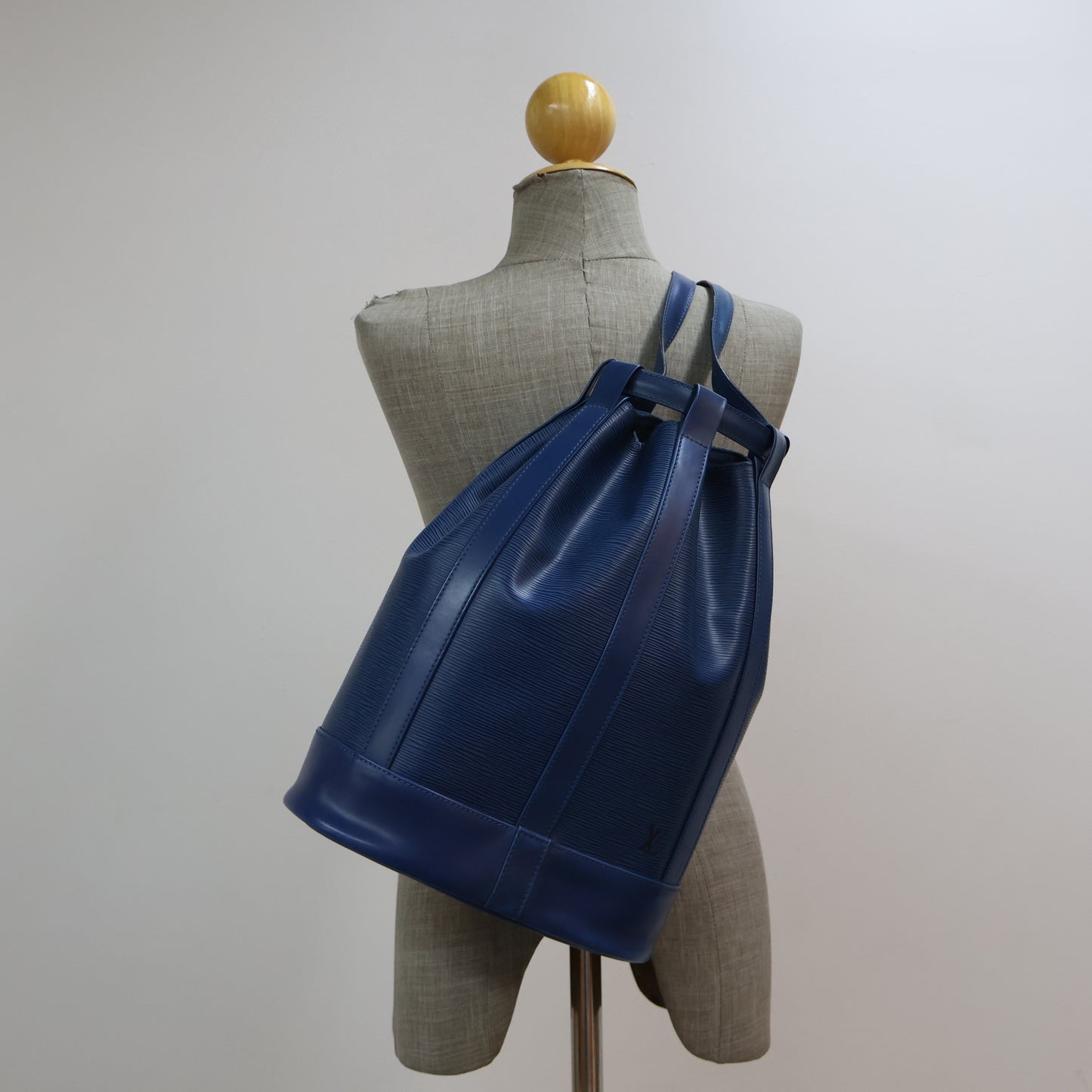 Louis Vuitton Randonnee Pm Epi Blue Backpack