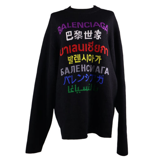 Balenciaga Sweater Knit Black Language