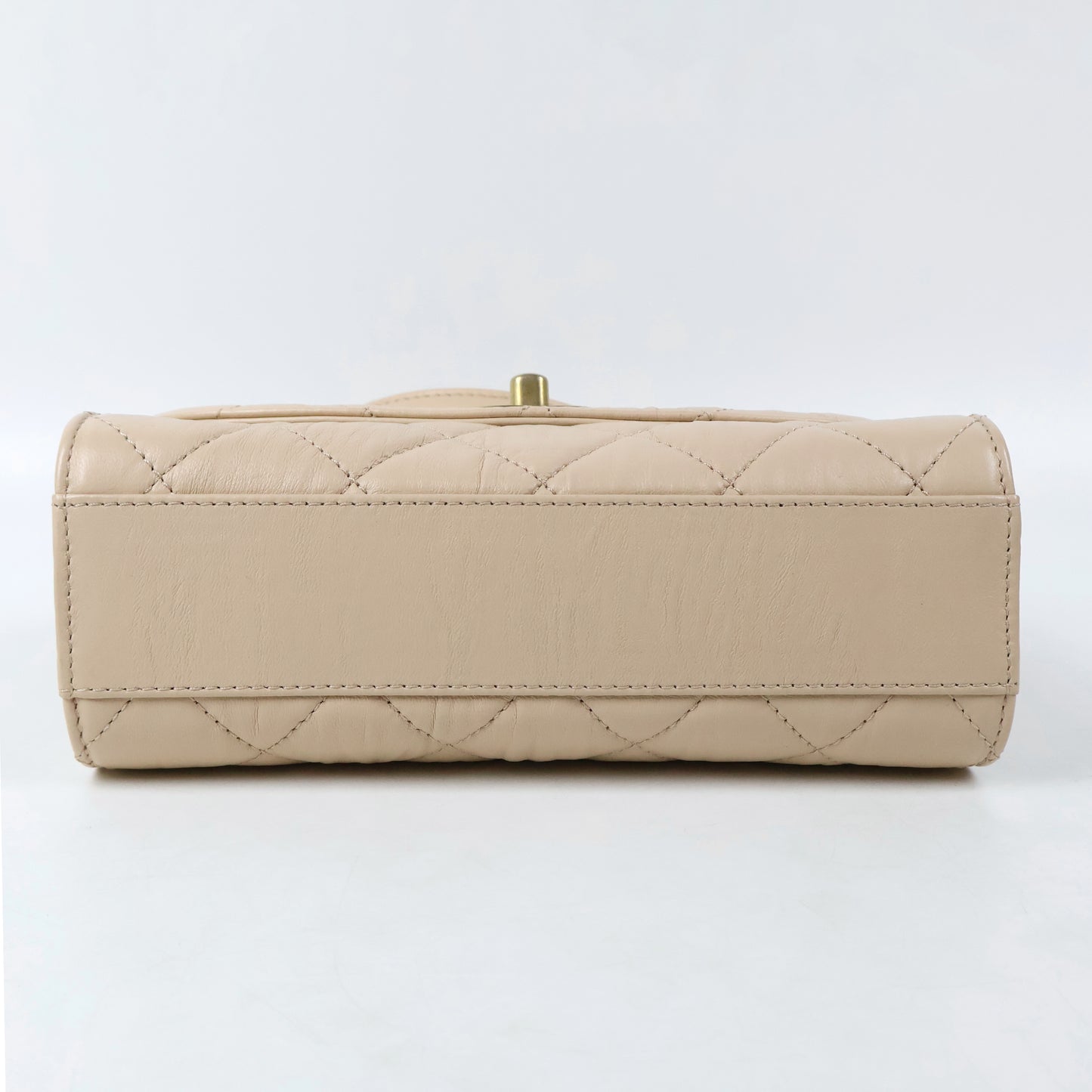 Chanel Flap Top Handle Beige