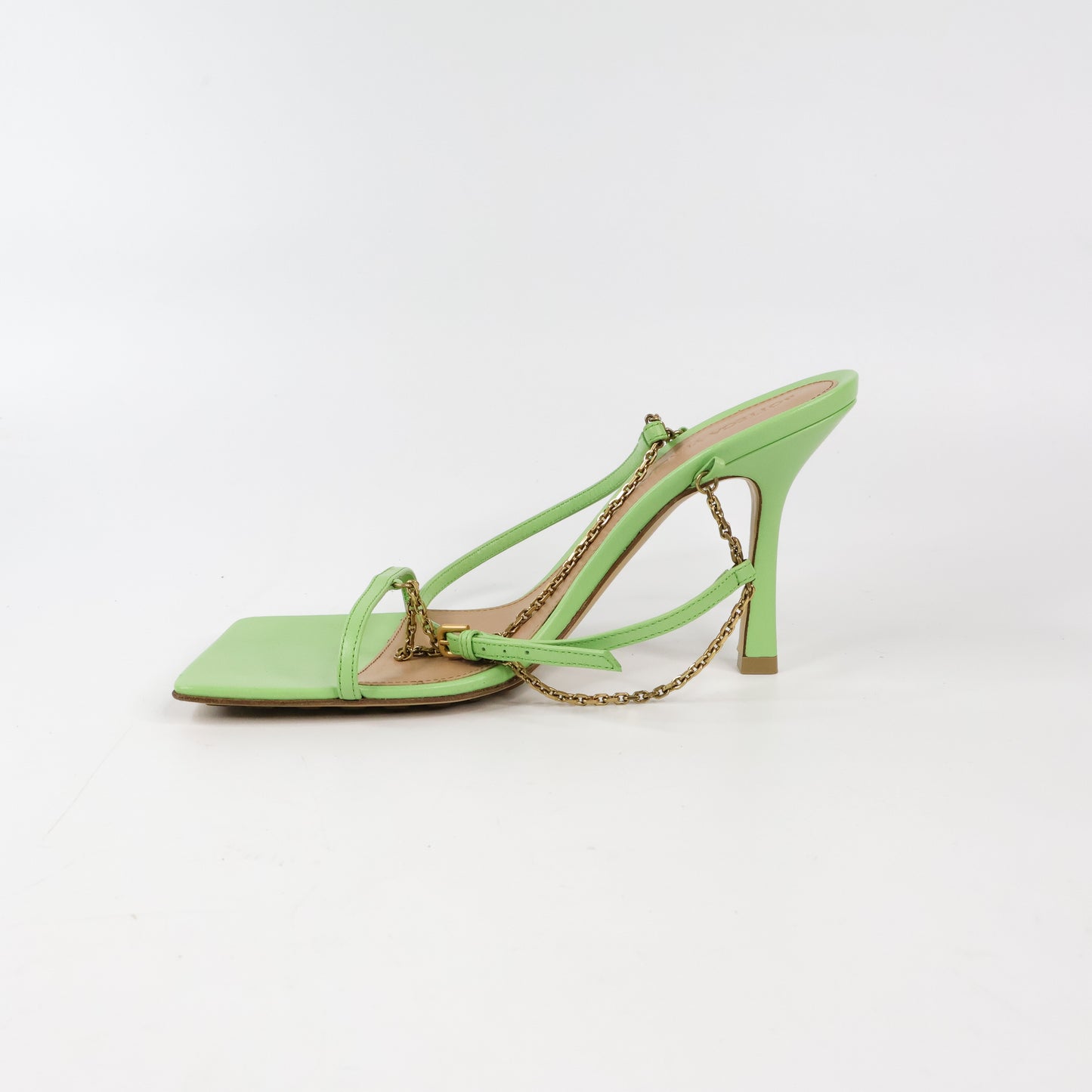 Bottega Veneta Heels Pistachio Stretch Chain Strap 37