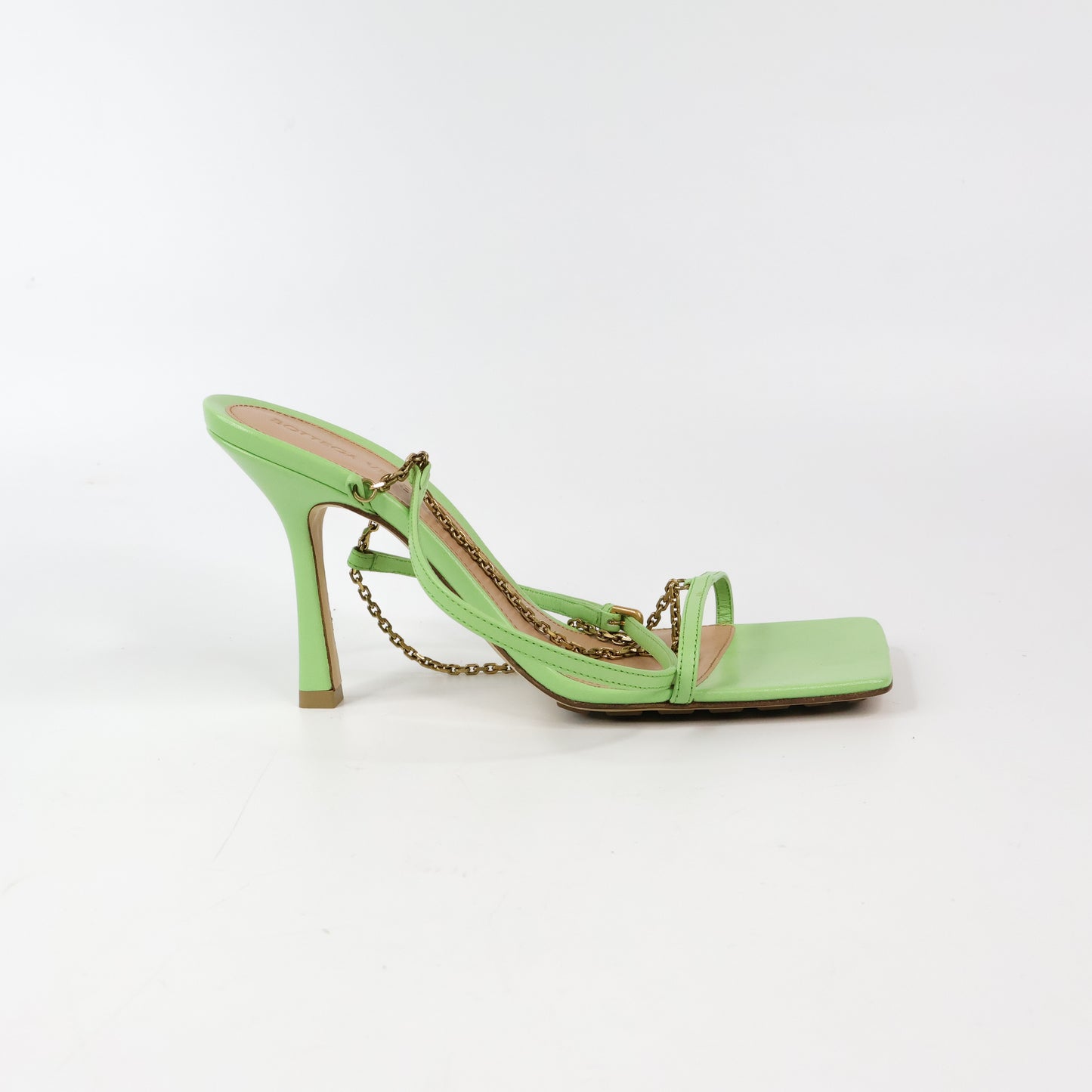 Bottega Veneta Heels Pistachio Stretch Chain Strap 37