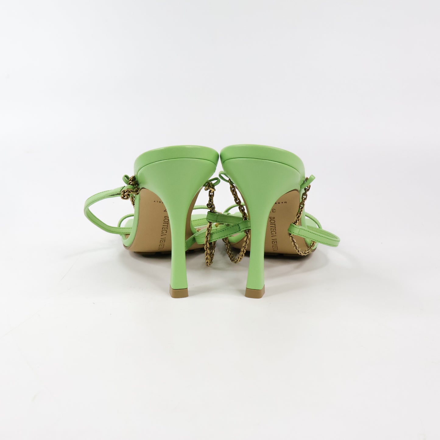 Bottega Veneta Heels Pistachio Stretch Chain Strap 37