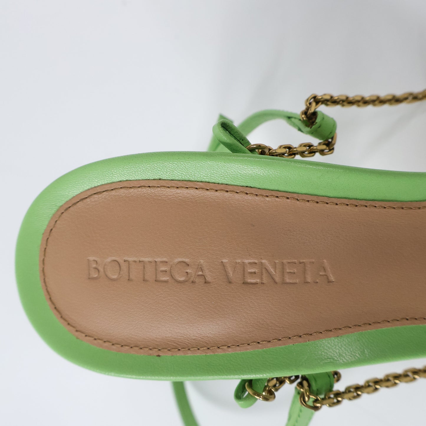 Bottega Veneta Heels Pistachio Stretch Chain Strap 37