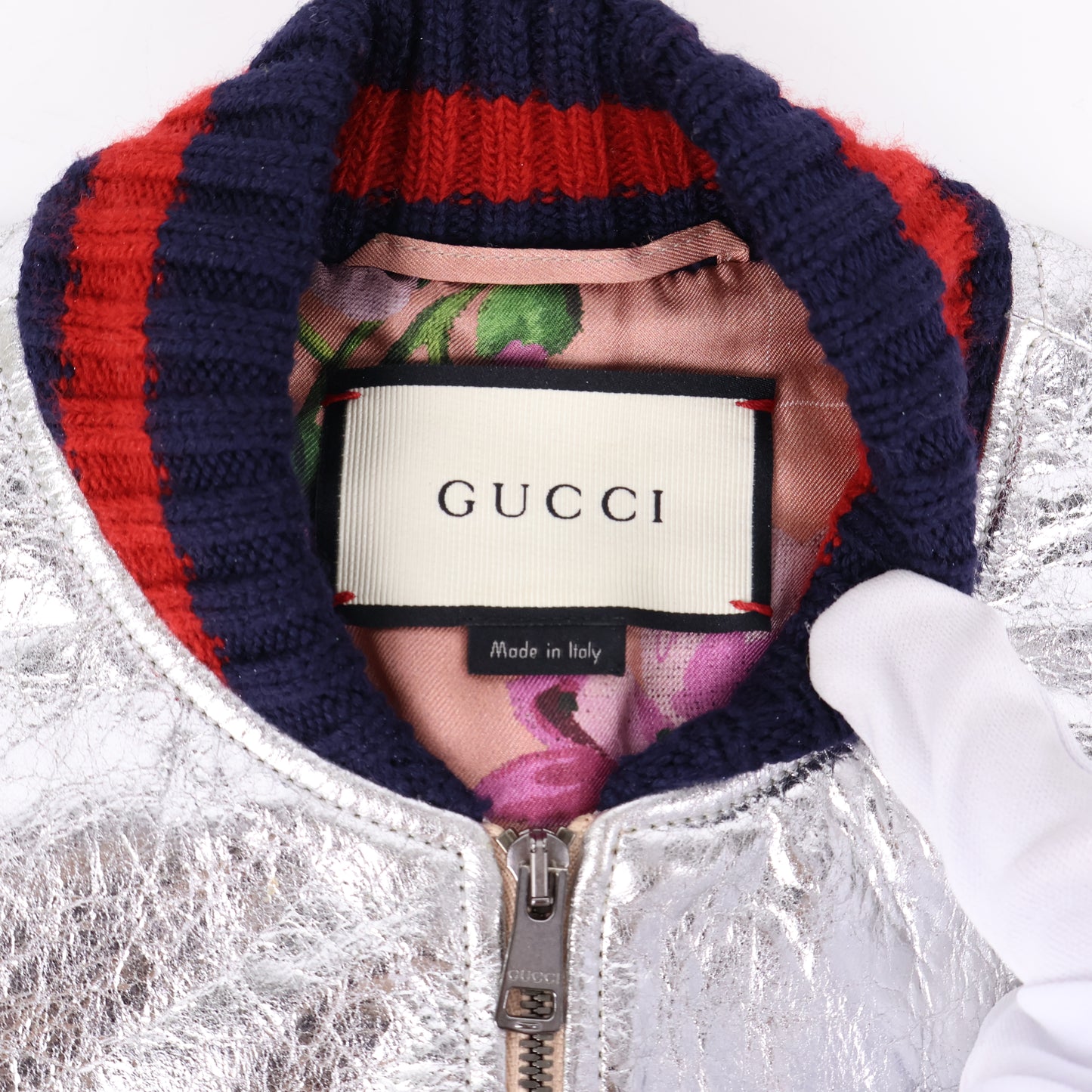 Gucci Jacket Metallic Silver