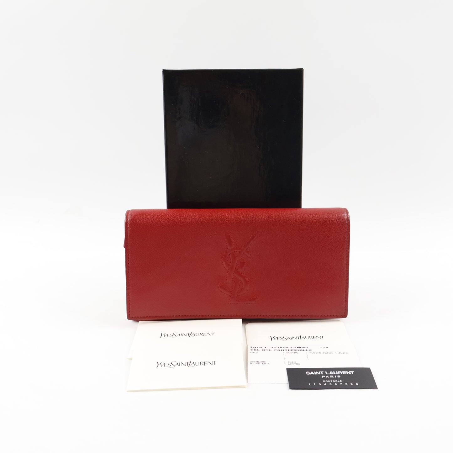 Saint Laurent Long Wallet Red