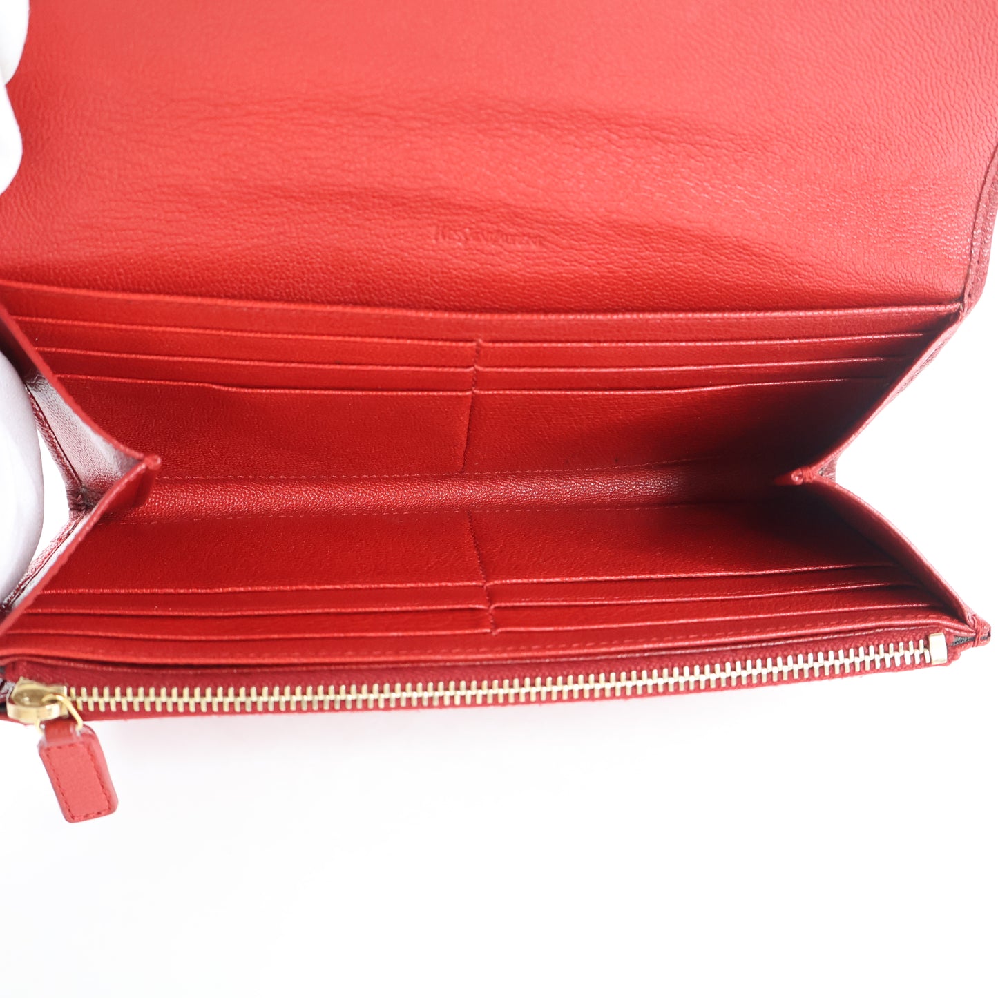 Saint Laurent Long Wallet Red