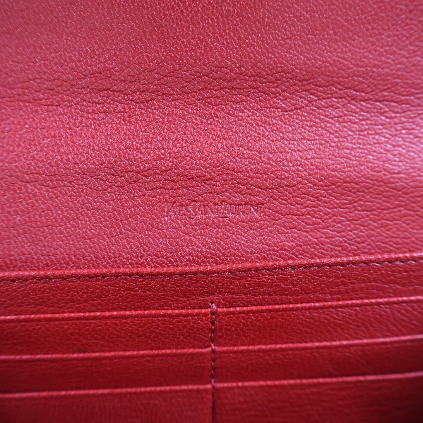 Saint Laurent Long Wallet Red