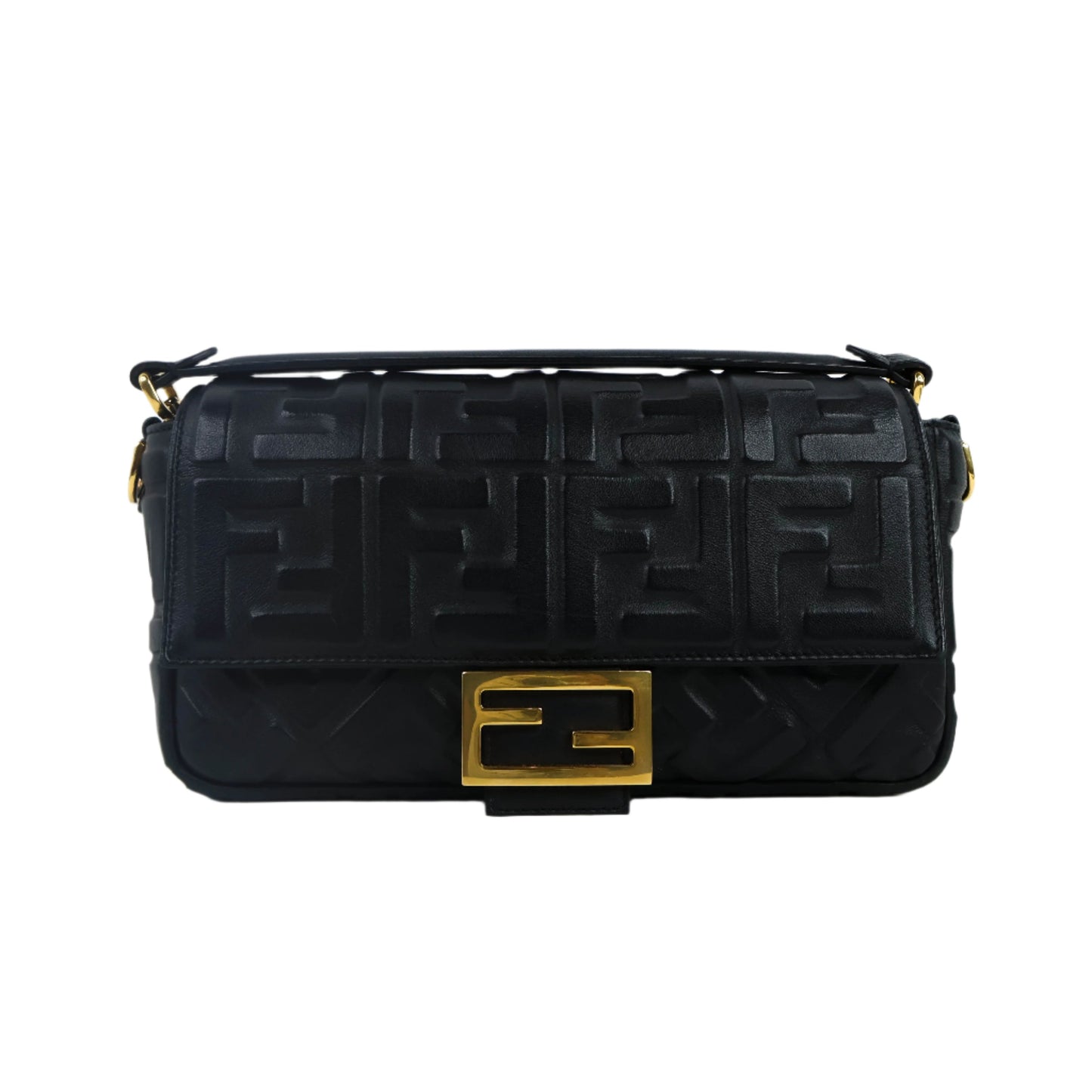 Fendi Nappa FF 1974 Baguette Black