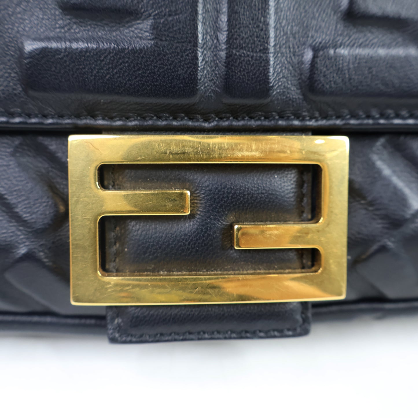 Fendi Nappa FF 1974 Baguette Black