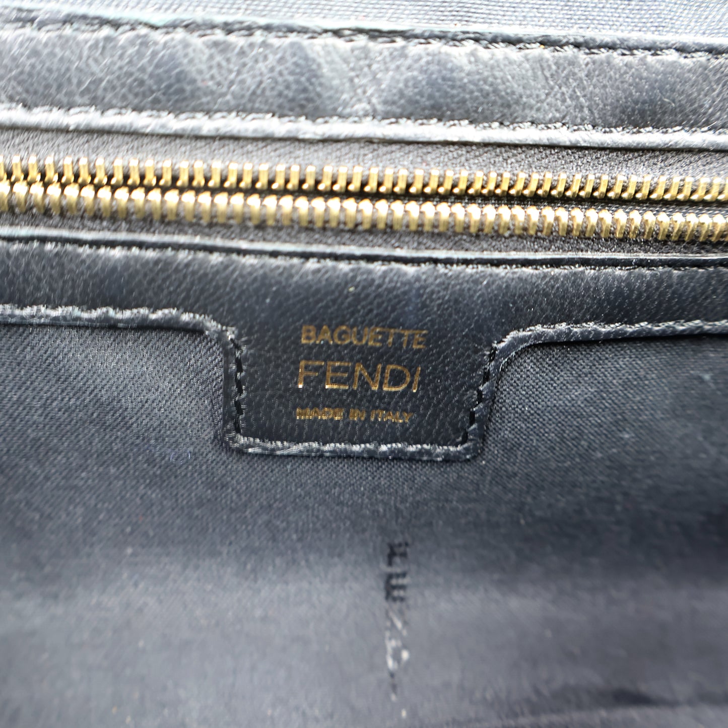 Fendi Nappa FF 1974 Baguette Black