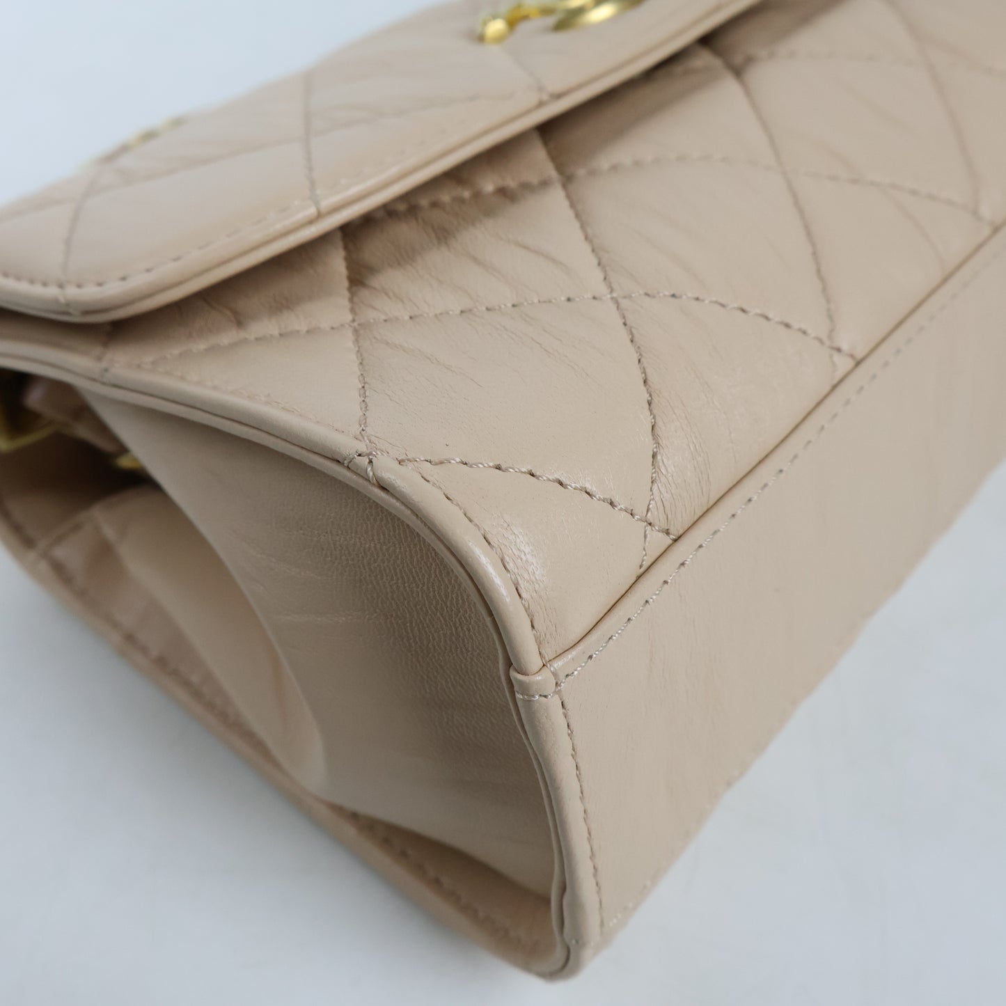 Chanel Flap Top Handle Beige