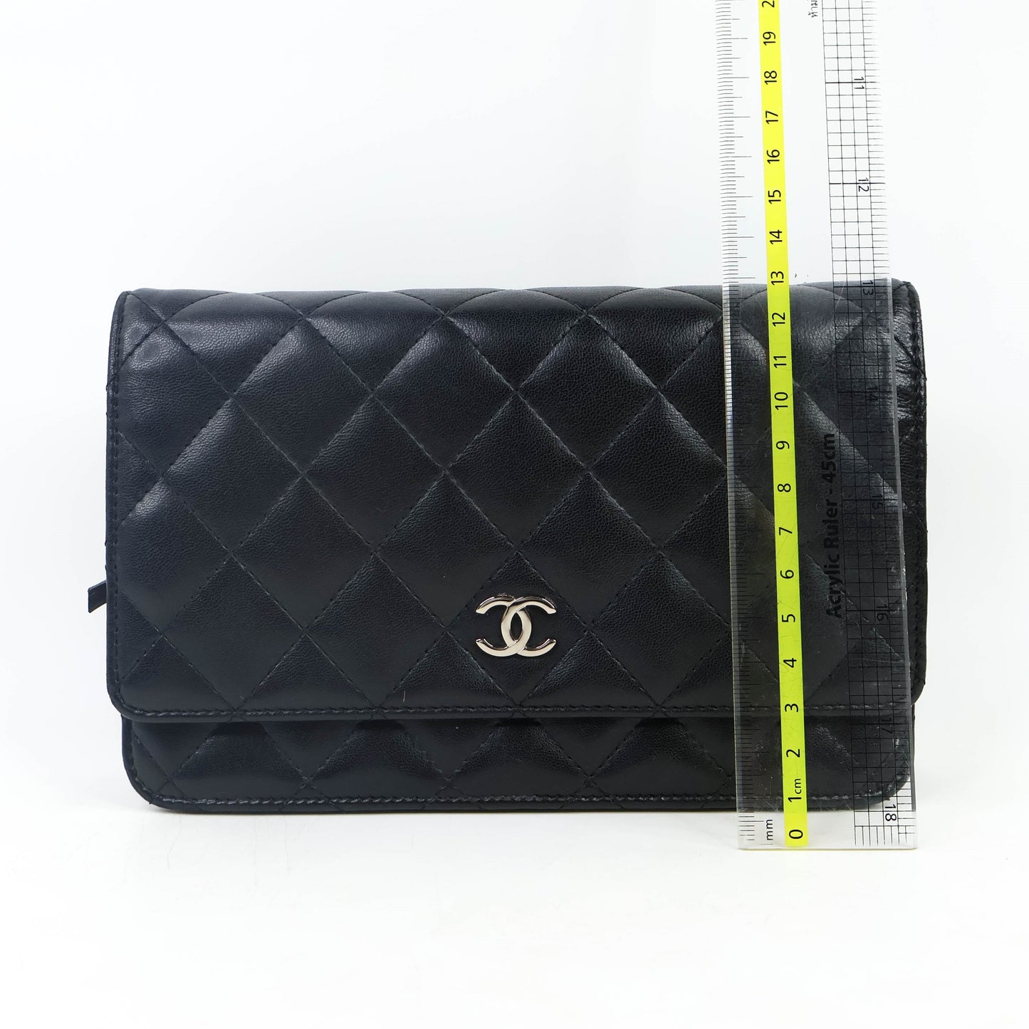 Chanel Lambskin Wallet On Chain Black